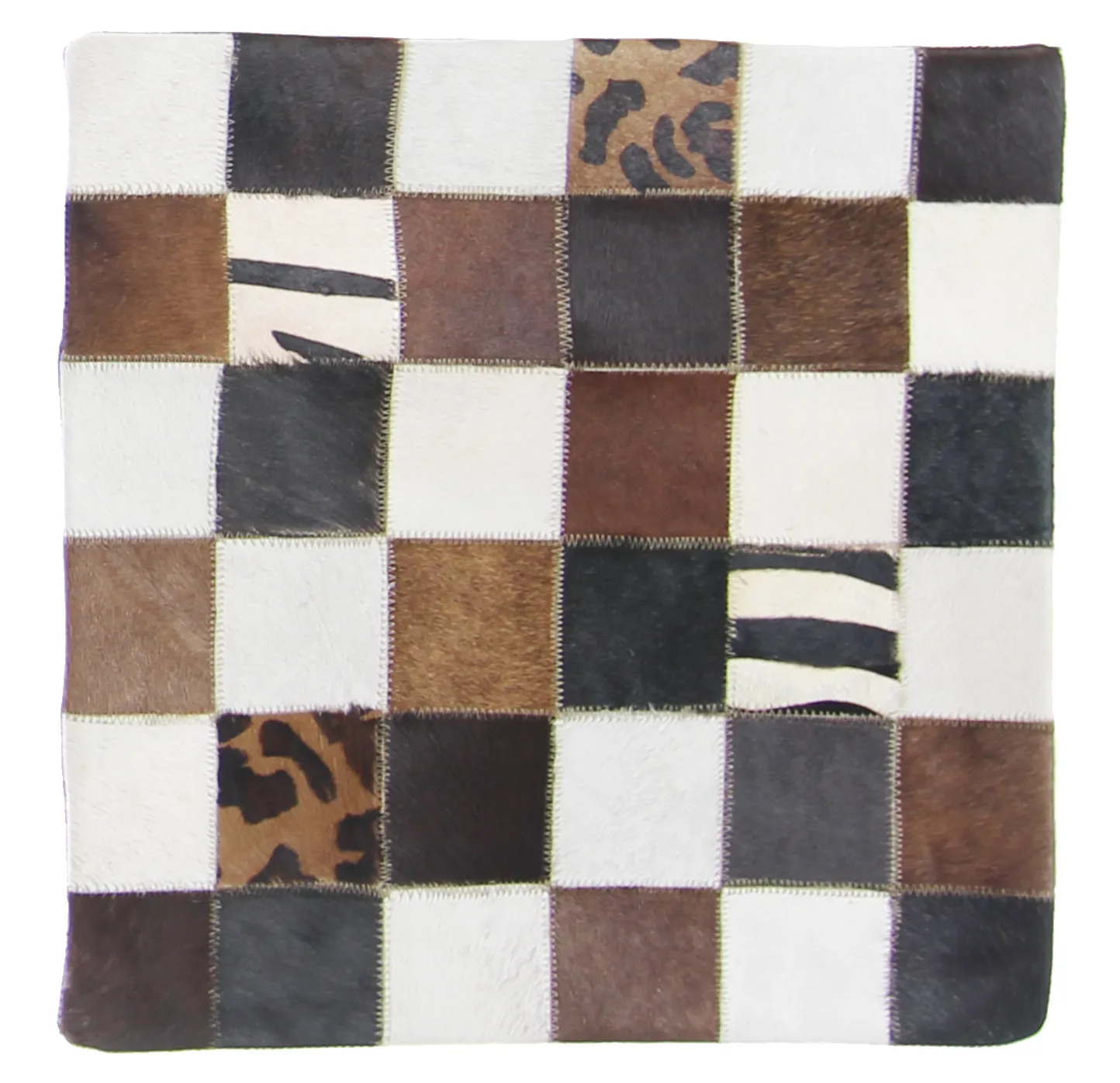 Kuhfell-Kissen (kissenbezug) 45 x 45 cm
