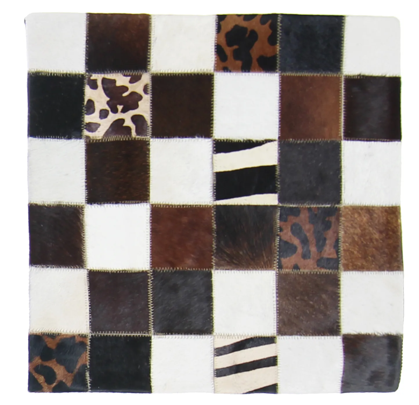 Kuhfell-Kissen (kissenbezug) 45 x 45 cm