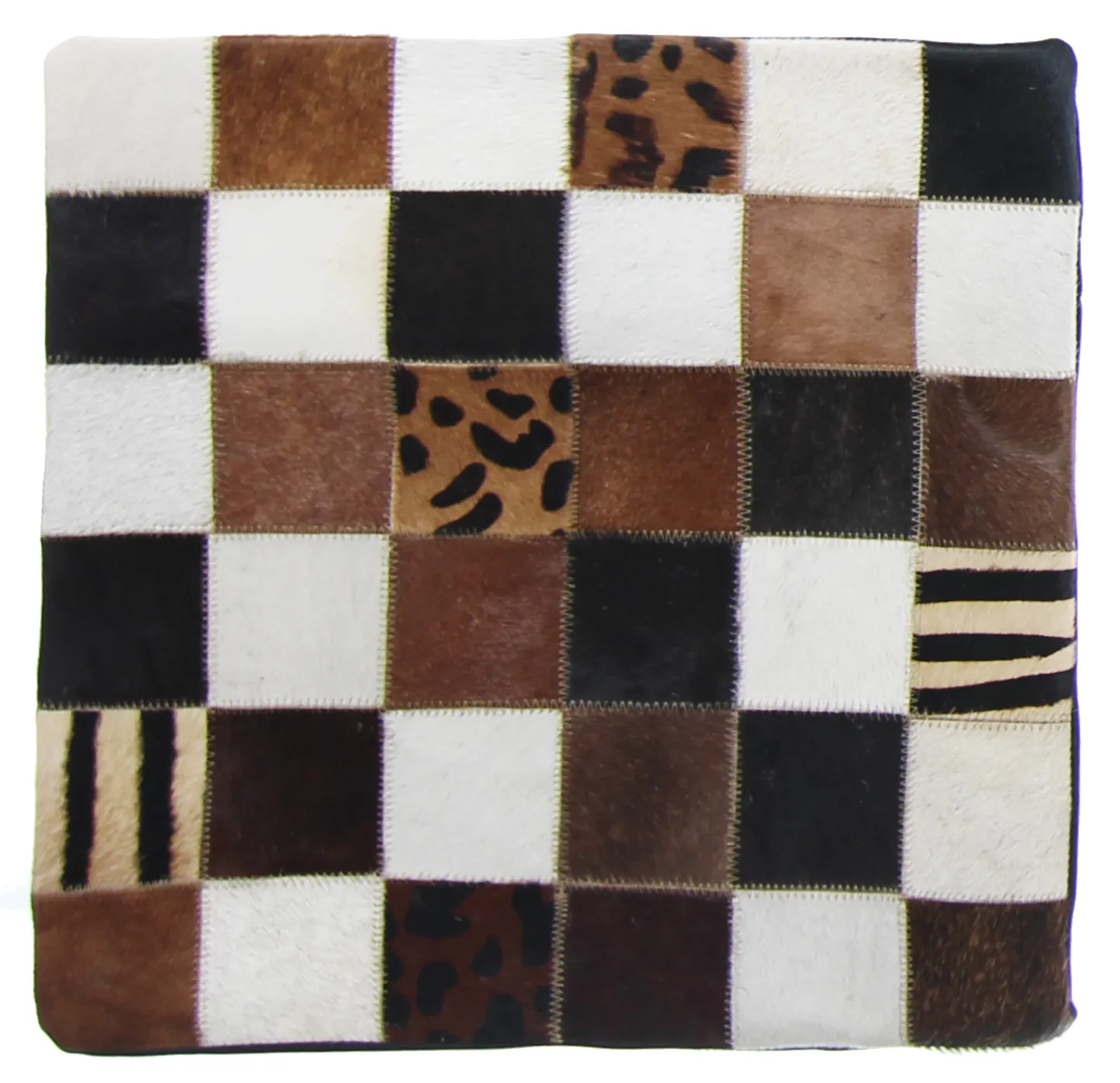 Kuhfell-Kissen (kissenbezug) 45 x 45 cm