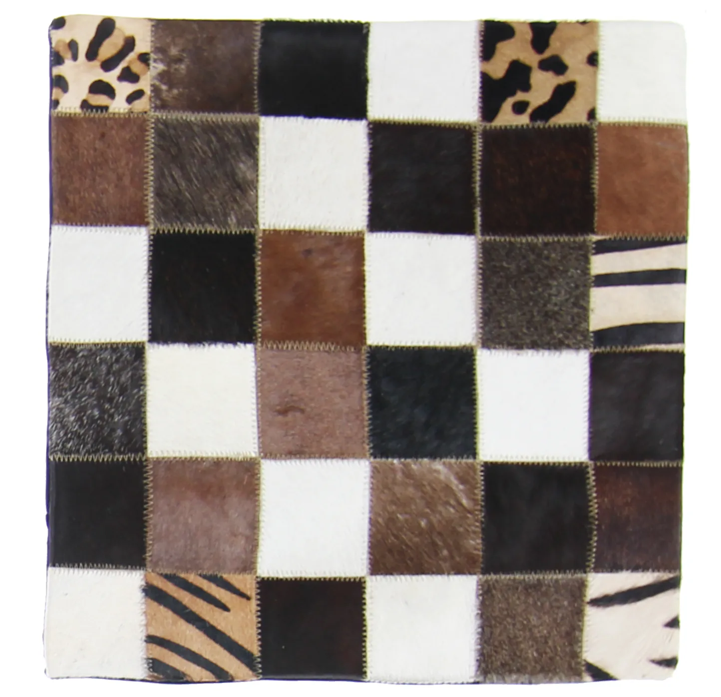 Kuhfell-Kissen (kissenbezug) 45 x 45 cm