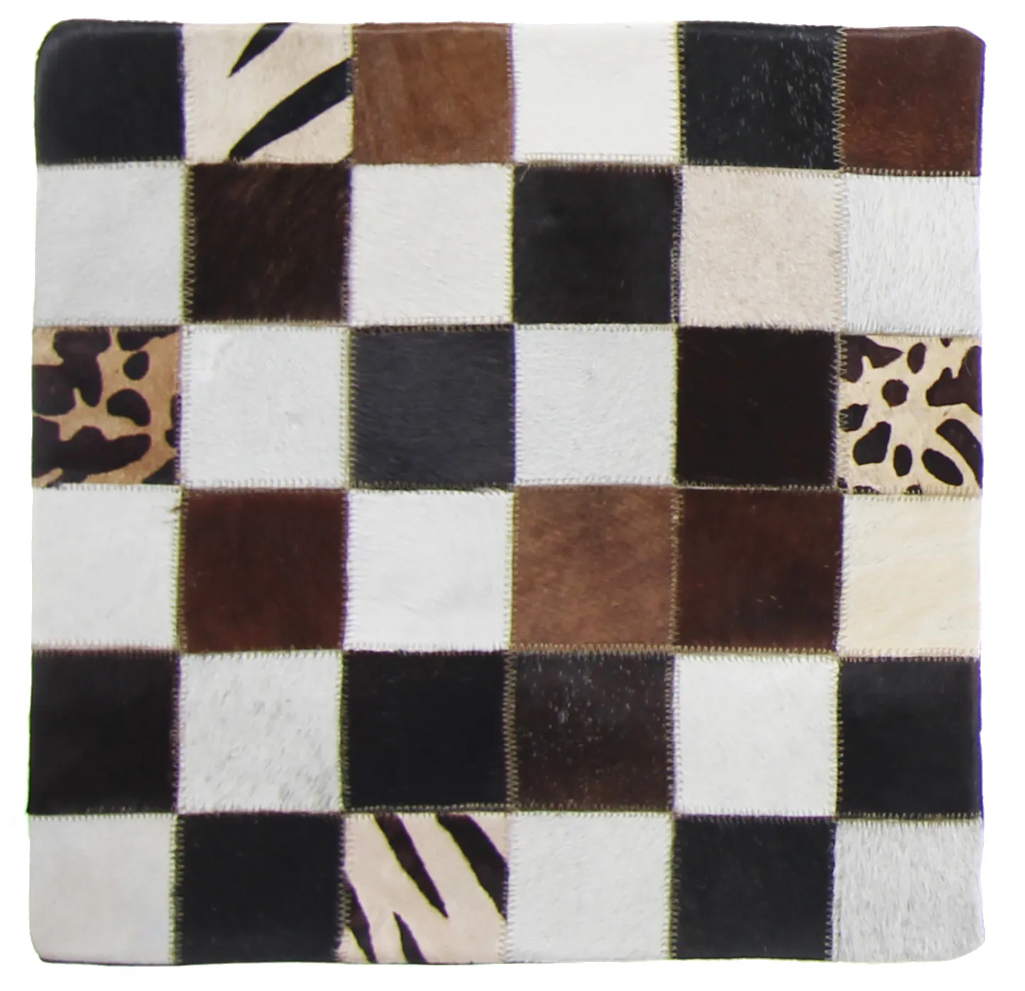 Kuhfell-Kissen (kissenbezug) 45 x 45 cm