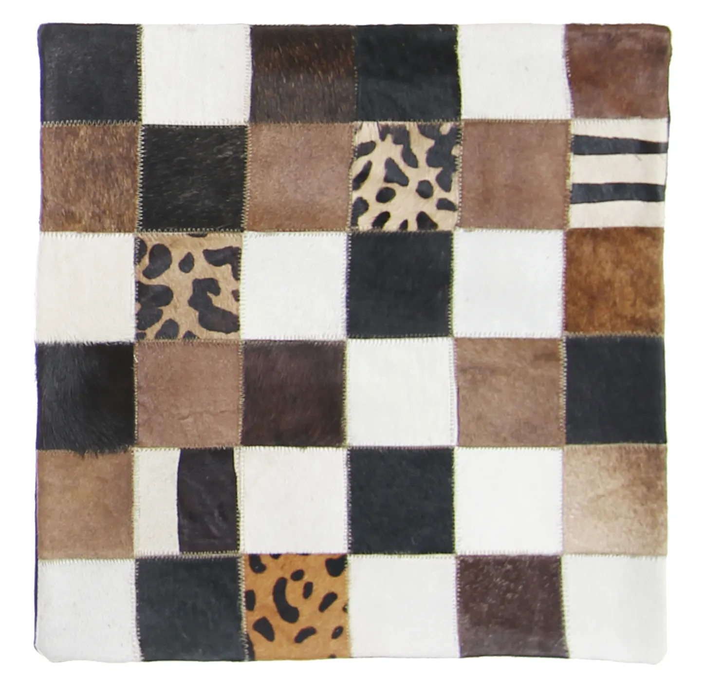 Kuhfell-Kissen (kissenbezug) 45 x 45 cm