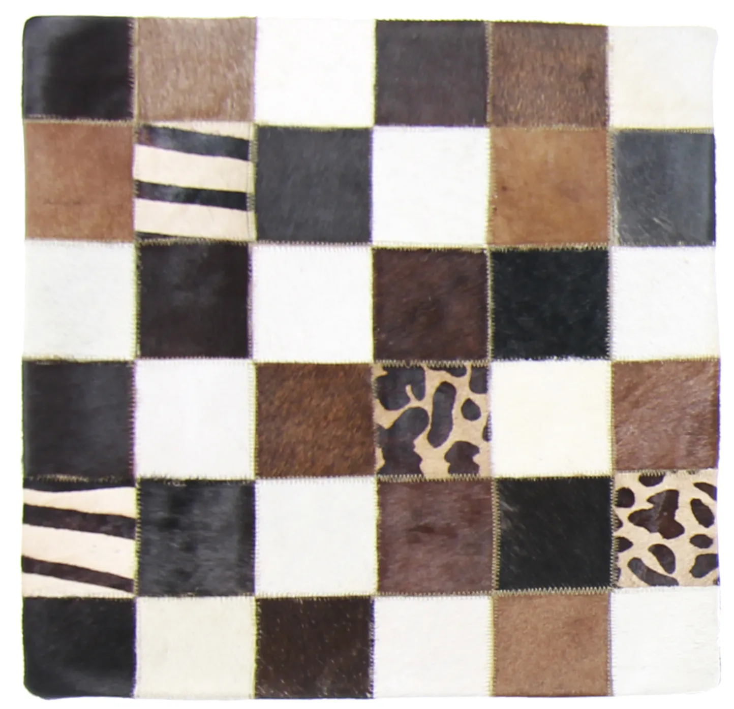 Kuhfell-Kissen (kissenbezug) 45 x 45 cm