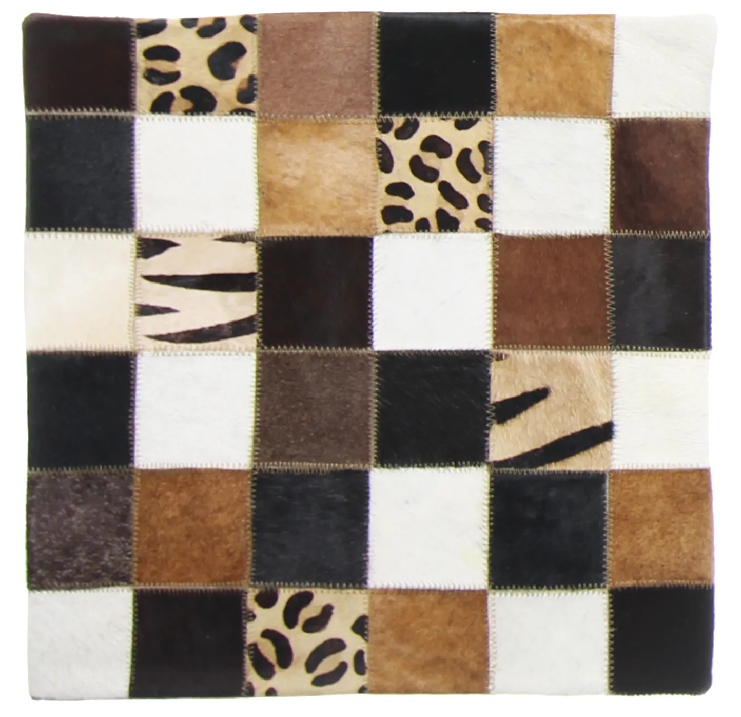 Kuhfell-Kissen (kissenbezug) 45 x 45 cm