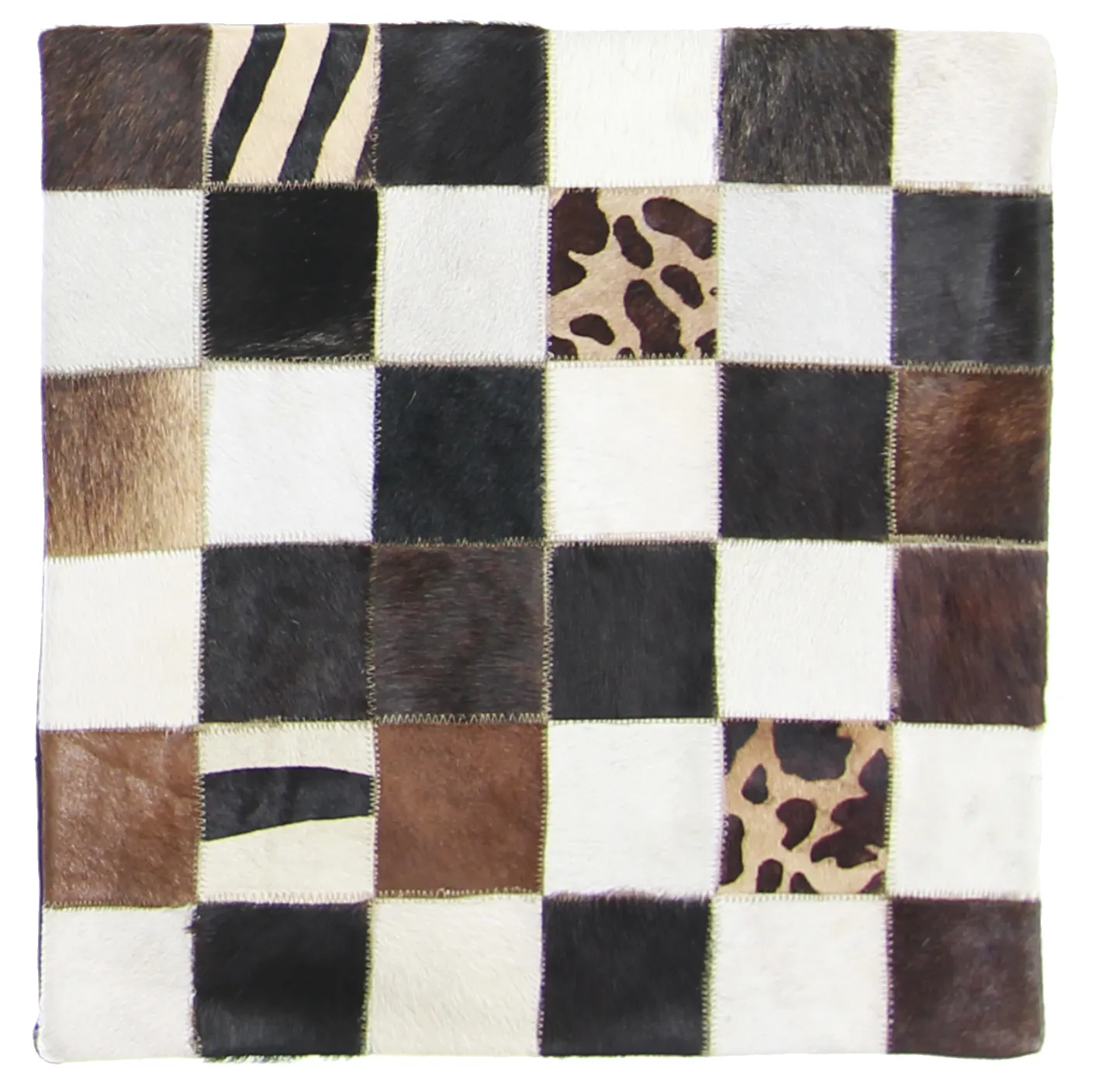 Kuhfell-Kissen (kissenbezug) 45 x 45 cm