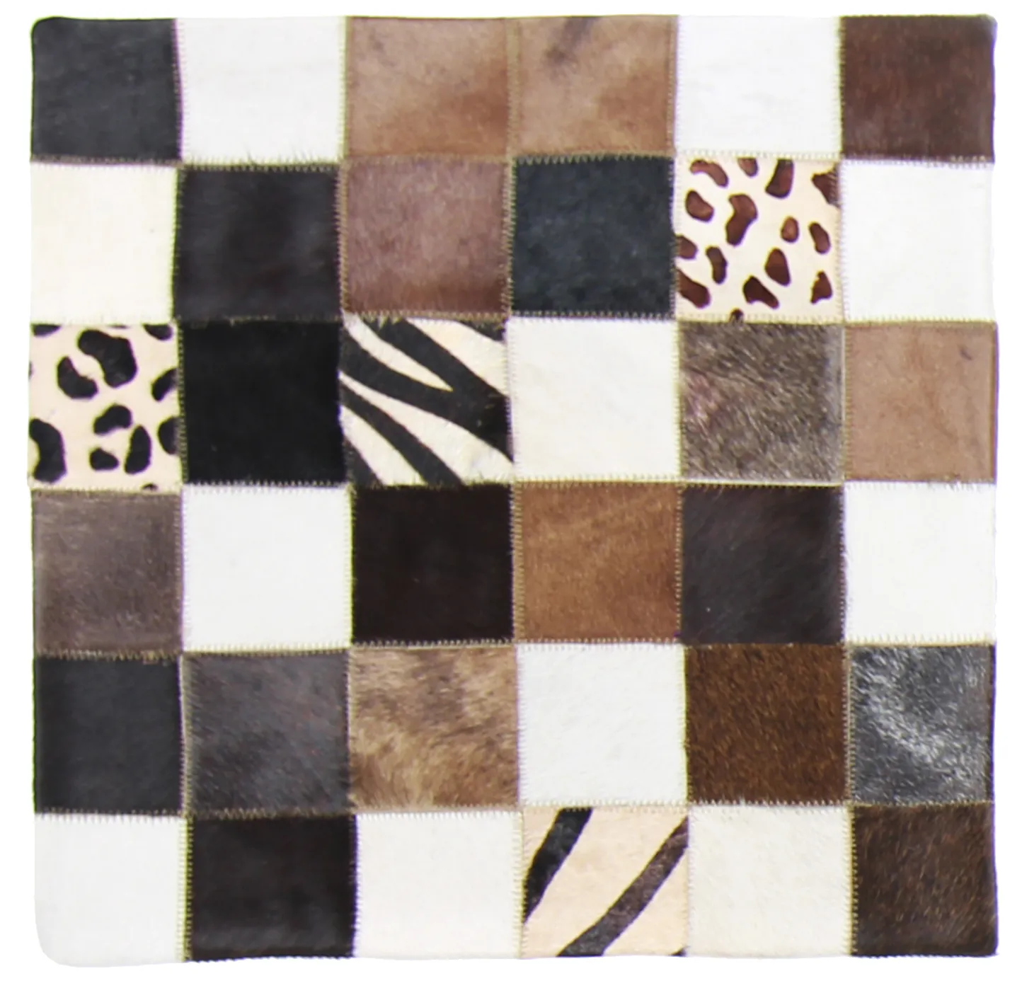 Kuhfell-Kissen (kissenbezug) 45 x 45 cm