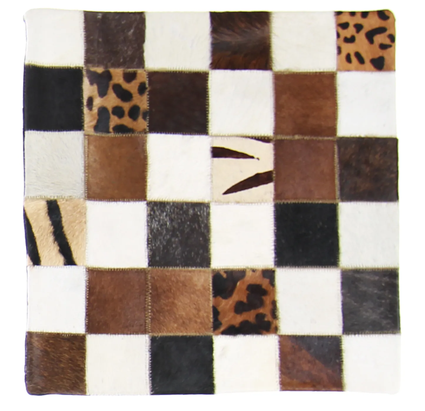 Kuhfell-Kissen (kissenbezug) 45 x 45 cm