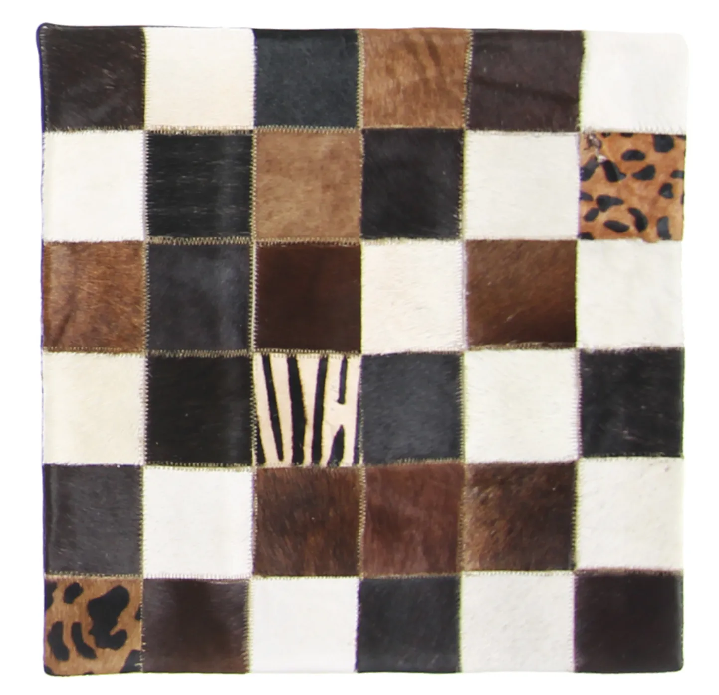Kuhfell-Kissen (kissenbezug) 45 x 45 cm