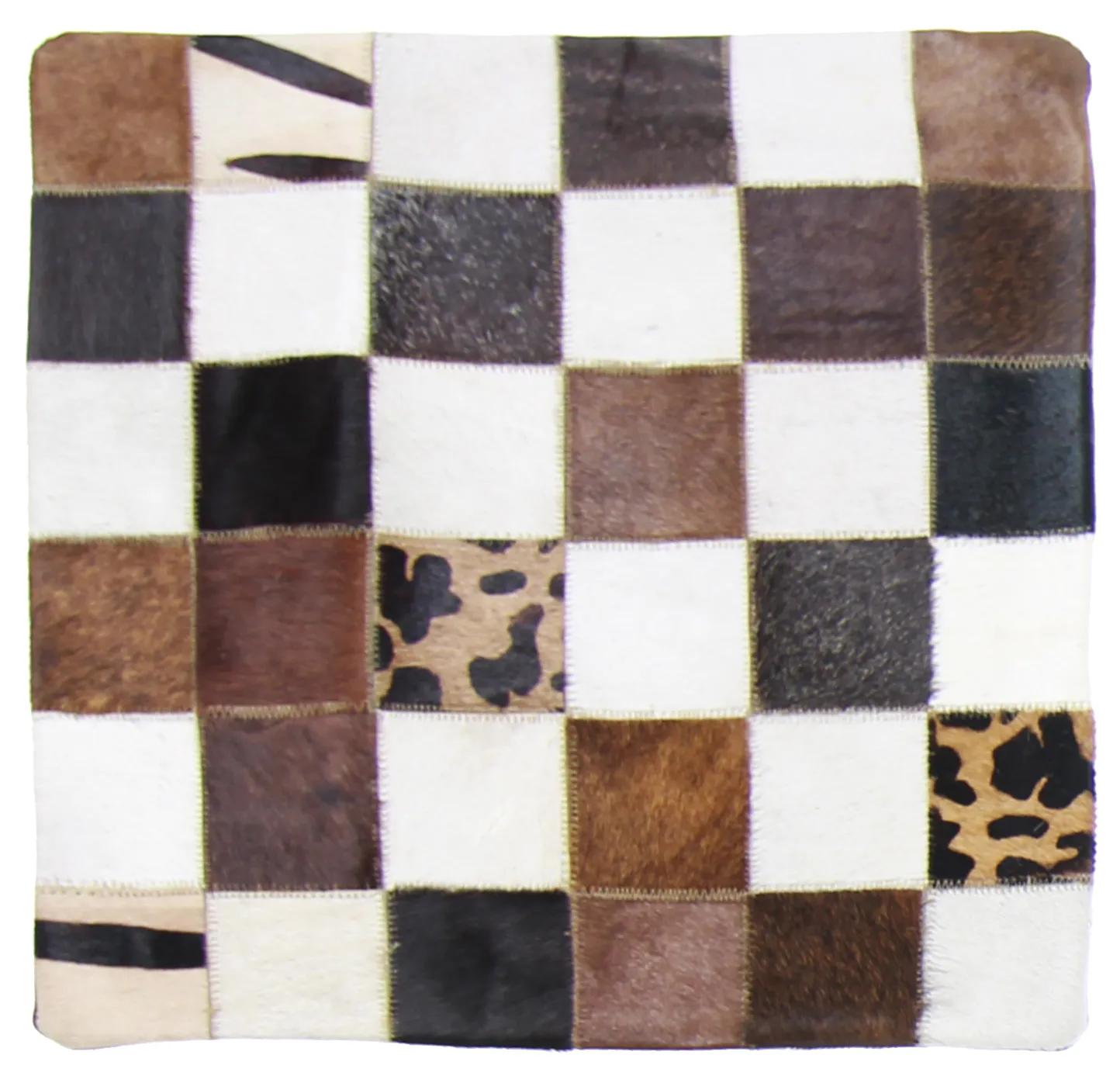 Kuhfell-Kissen (kissenbezug) 45 x 45 cm