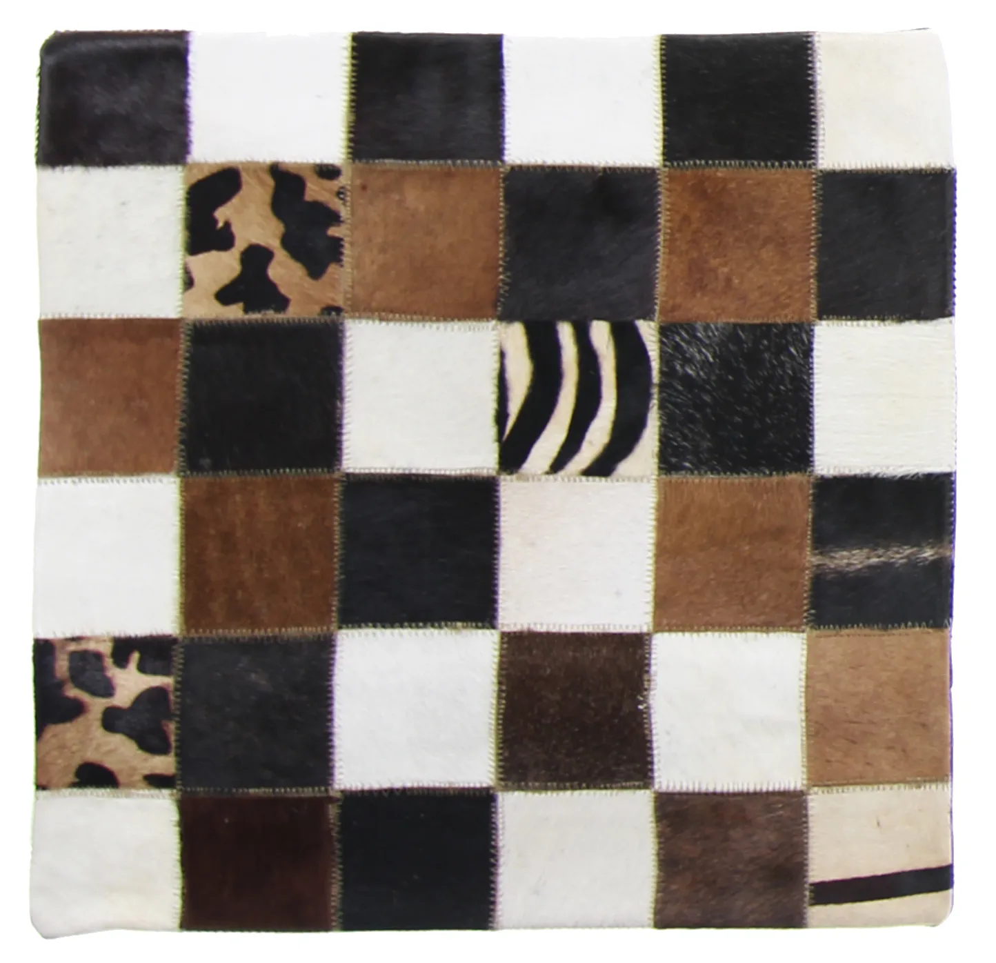 Kuhfell-Kissen (kissenbezug) 45 x 45 cm