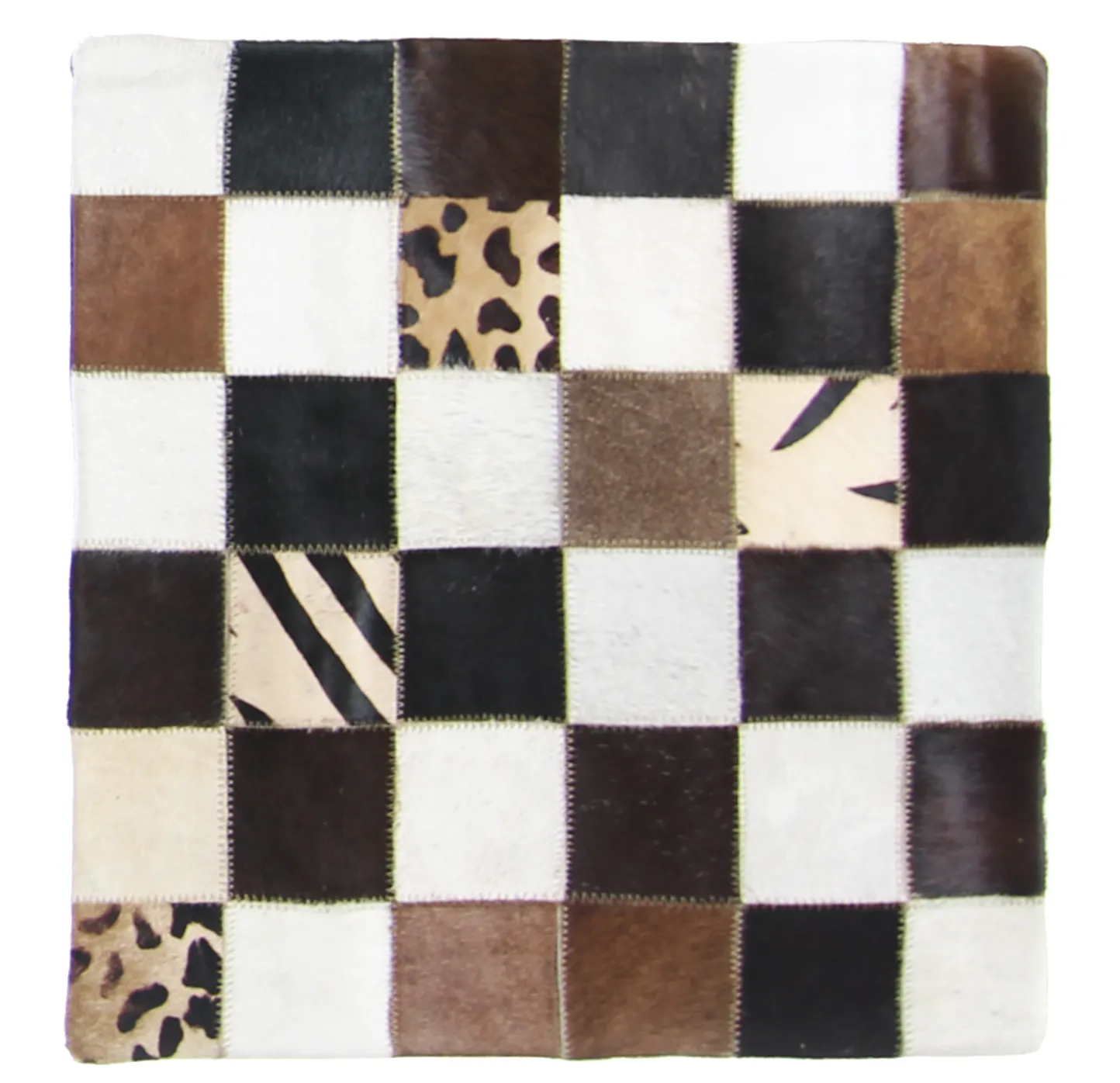 Kuhfell-Kissen (kissenbezug) 45 x 45 cm