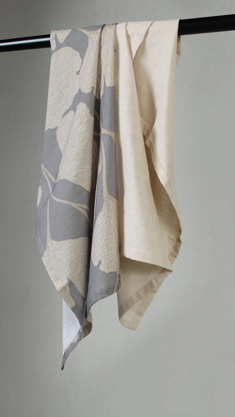 Küchenhandtücher im 2er-Pack - Abril (grau/beige)
