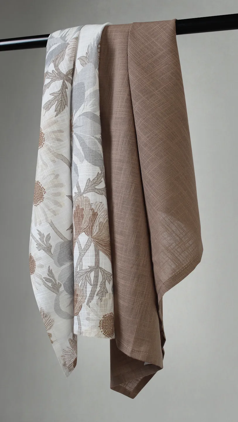 Küchenhandtücher im 2er-Pack - Serena (grau/beige)