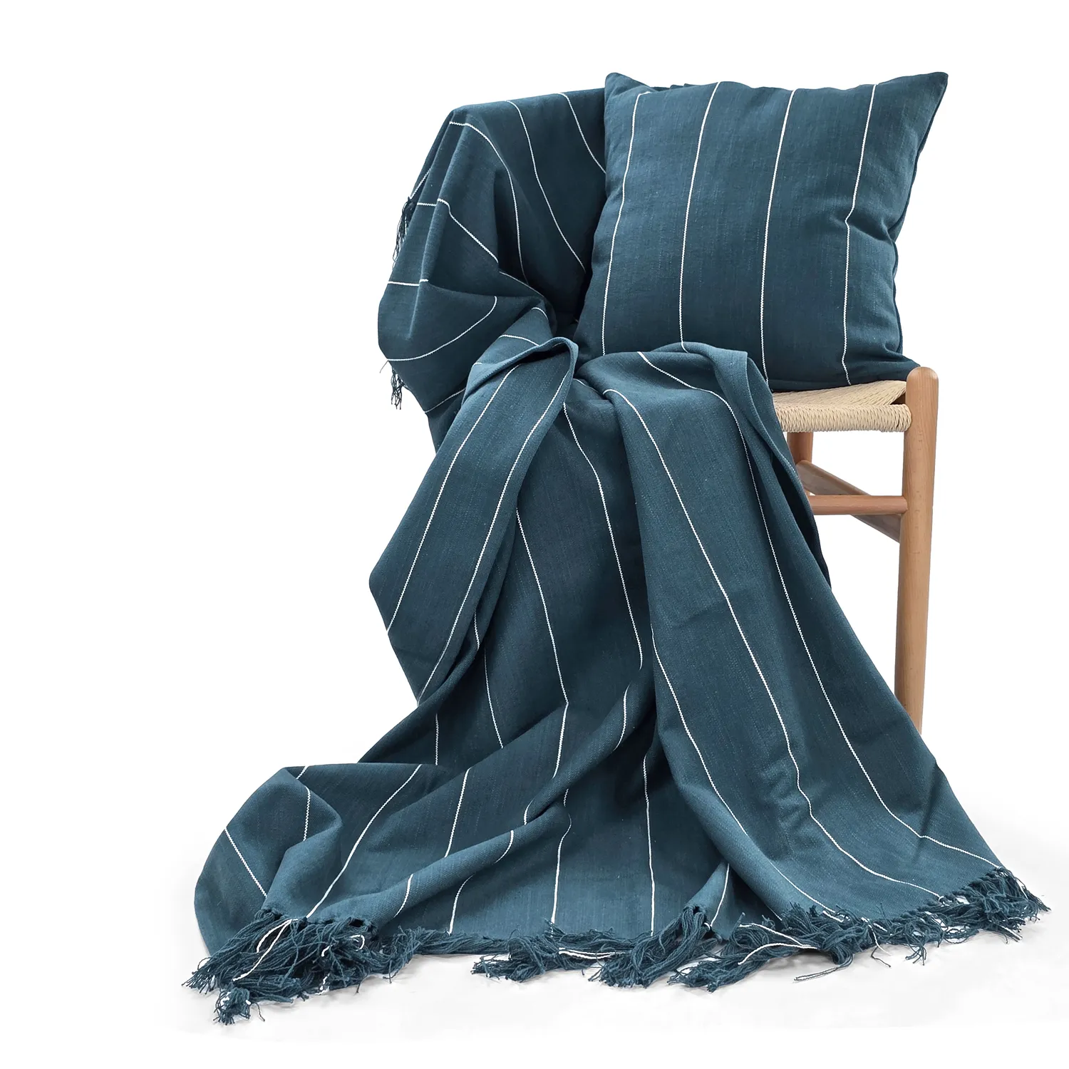Kissenbezug - Martina Stripe (blau/weiß)