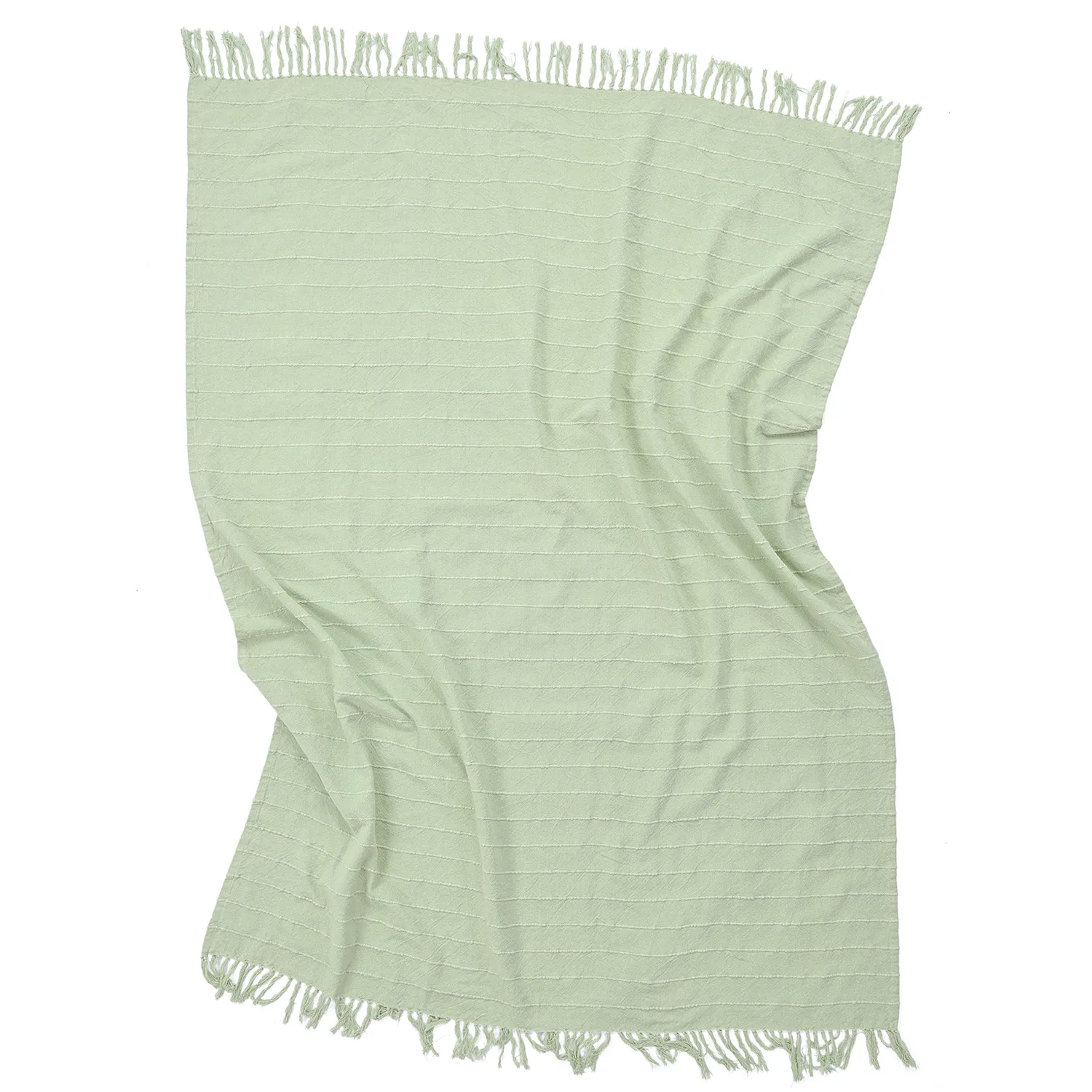 Decken - Nalani cotton throw (hellgrün)