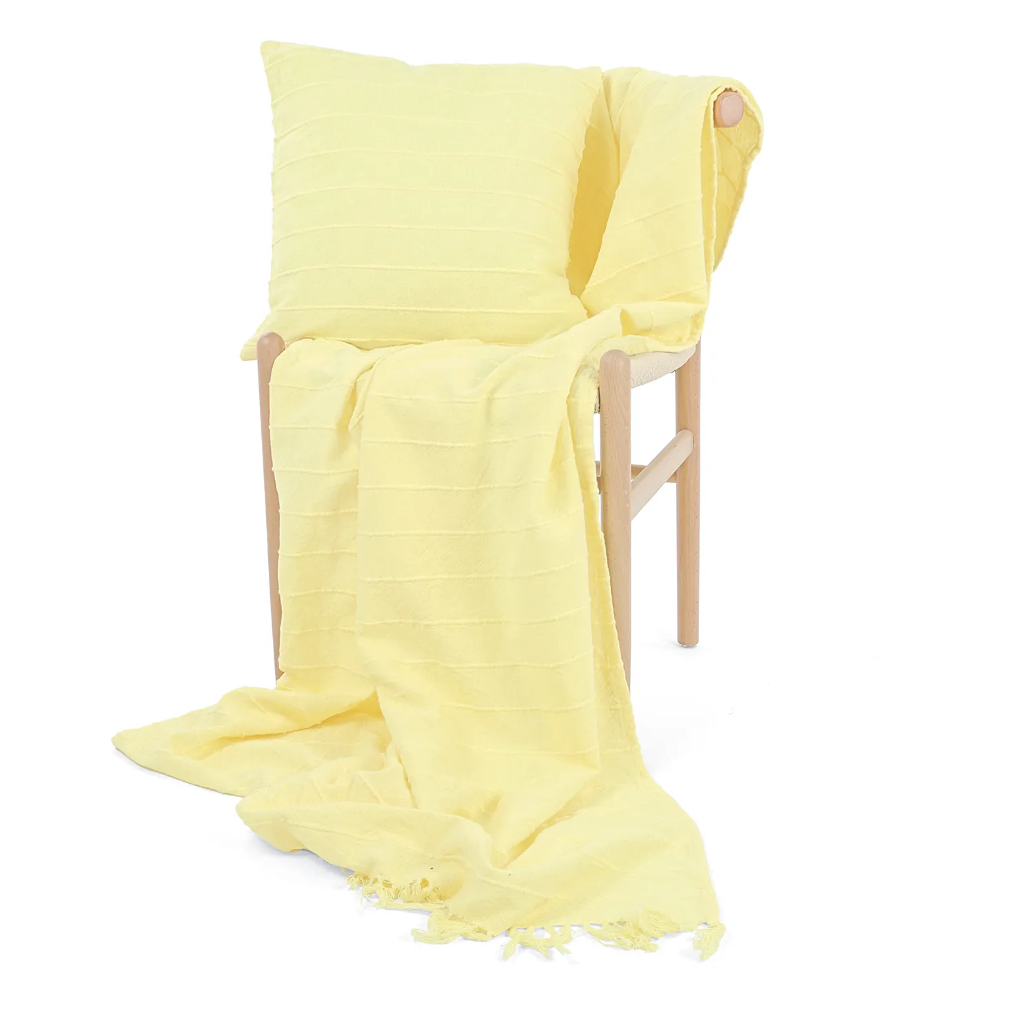 Decken - Nalani cotton throw (hellgelb)