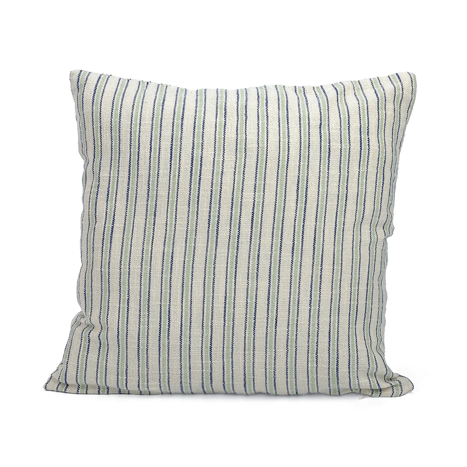 Kissenbezug - Rumi stripe cotton cushion cover (creme/marineblau/hellgrün)