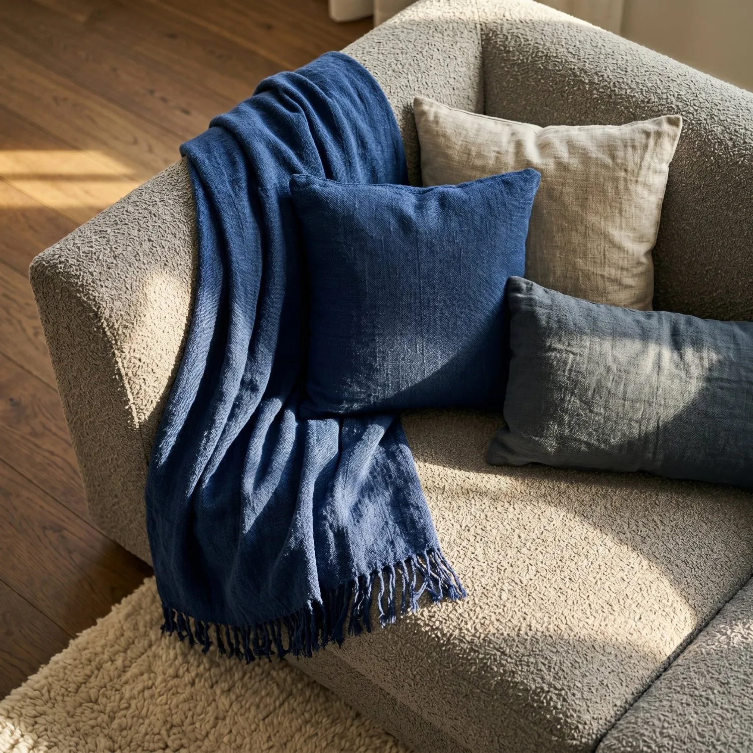 Kissenbezug - Veya cotton cushion cover (marineblau)