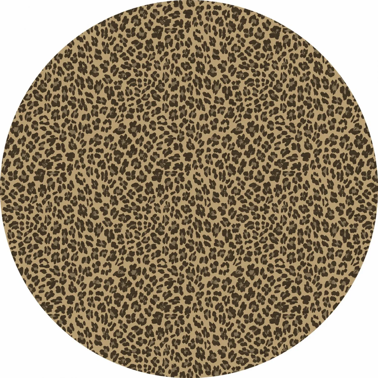 Runde Teppiche - Leopard (braun)