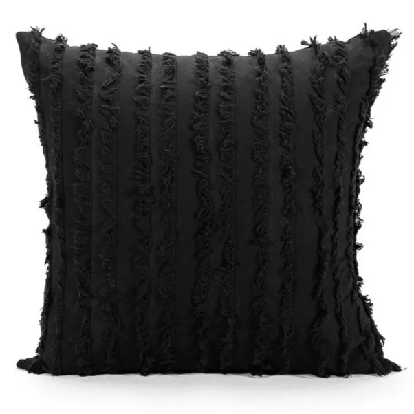 Kissenbezug - Boho Linen 45 x 45 cm (schwarz)