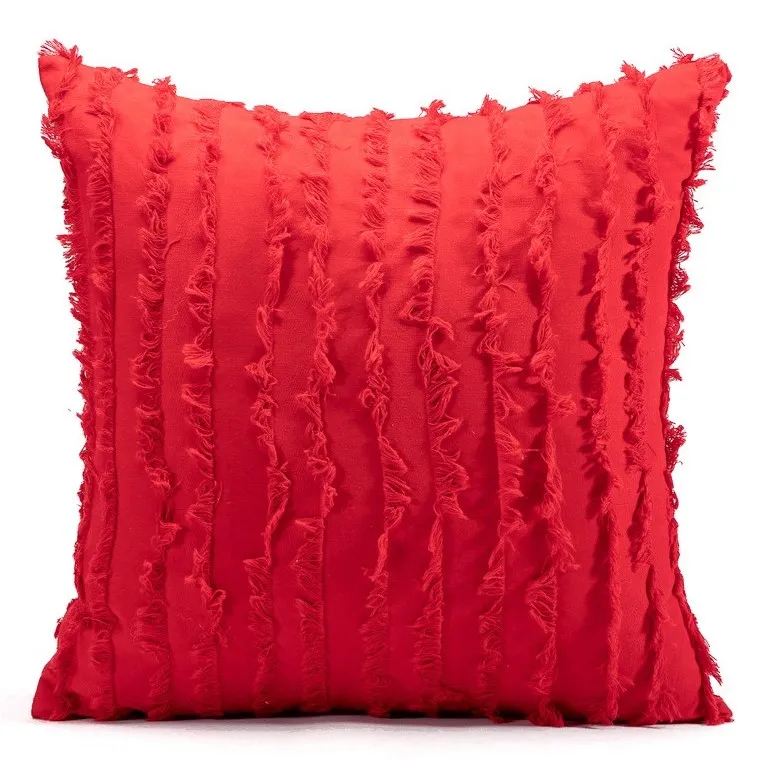 Kissenbezug - Boho Linen 45 x 45 cm (rot)