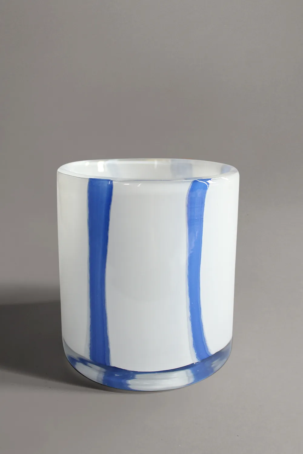 Kerzenhalter S - Zuri (weiß/blau)