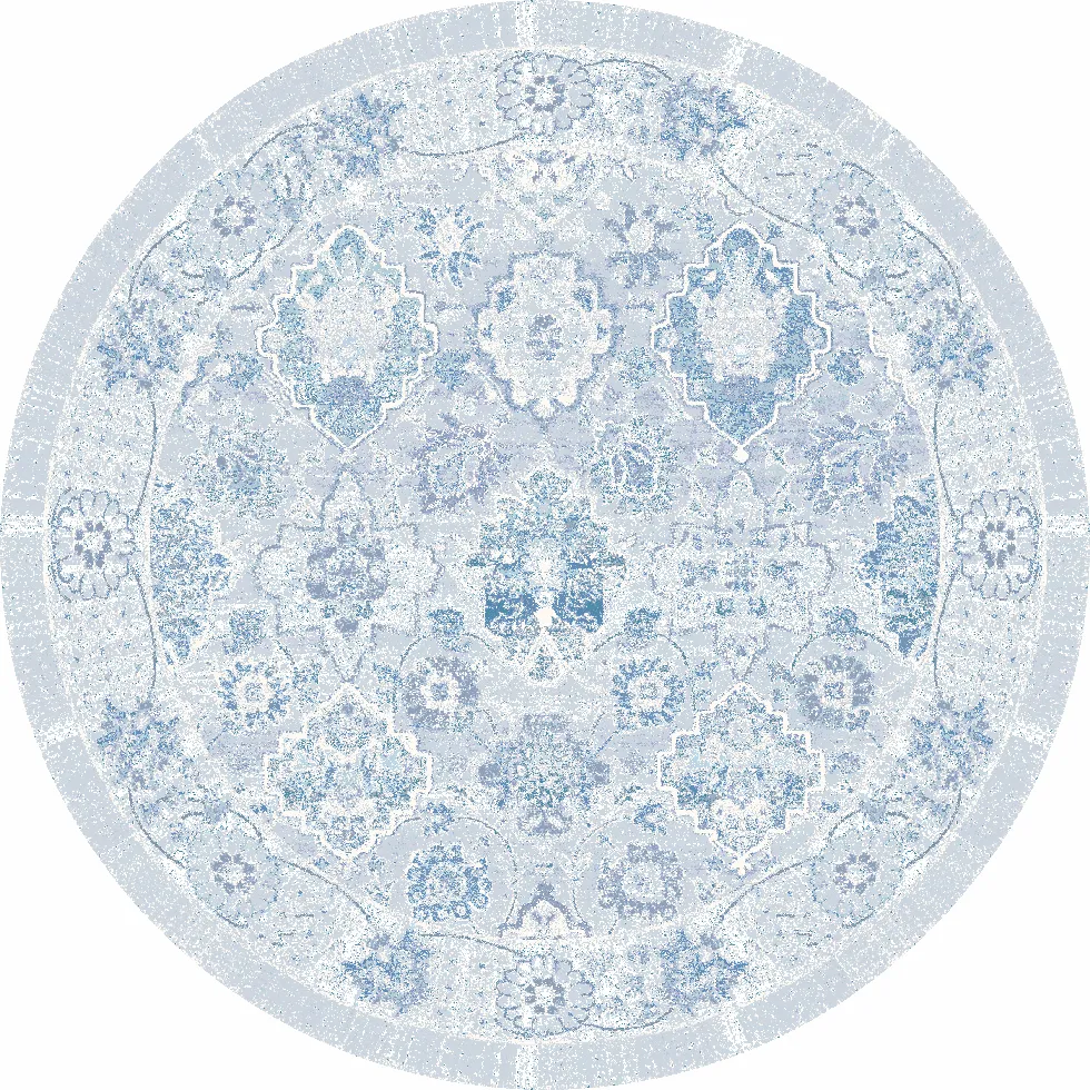 Runde Teppiche - Magnolia (blau)