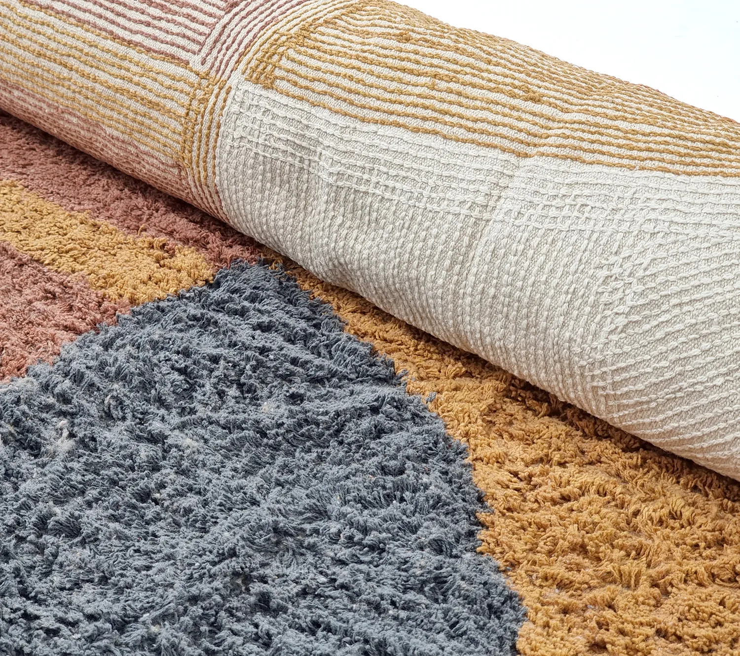 Hochflorteppiche - Alpe Natural Cotton Shaggy (multi)