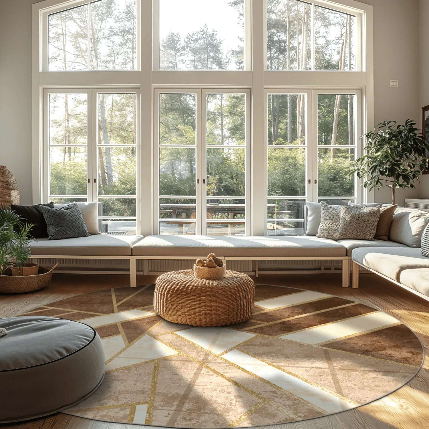 Rund Teppich - Amasra (beige)
