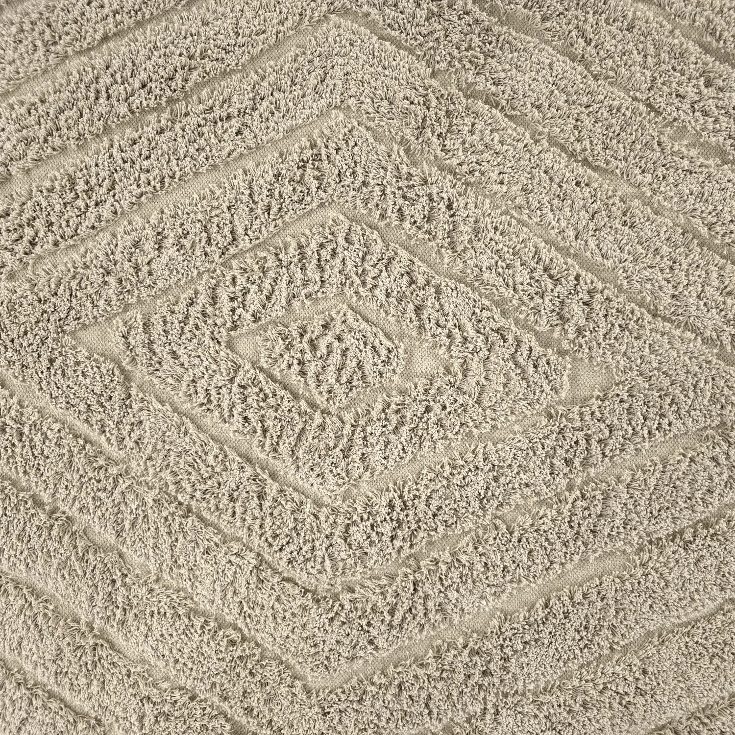 Runde Teppiche - Amberley Natural Cotton Shaggy (beige)