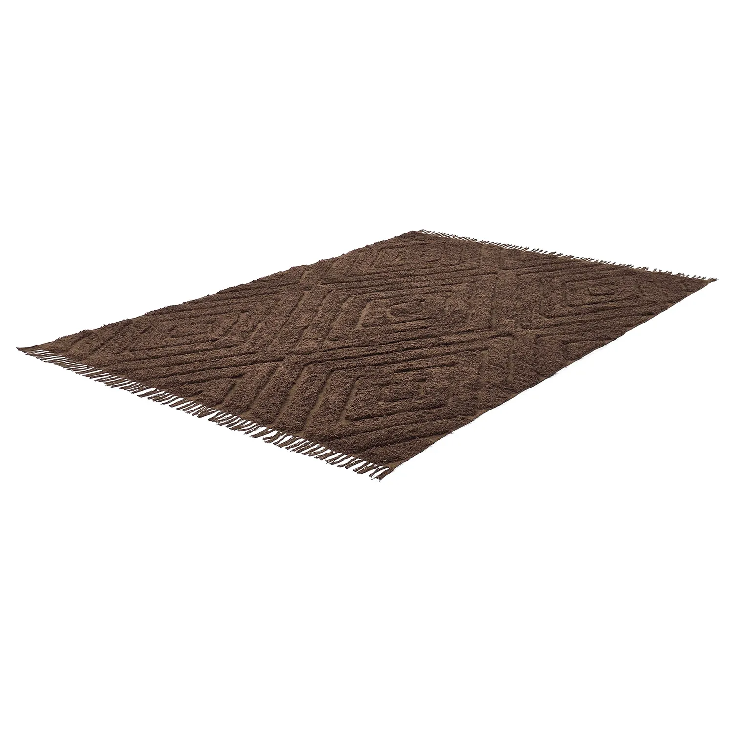 Hochflorteppiche - Amberley Natural Cotton Shaggy (braun)