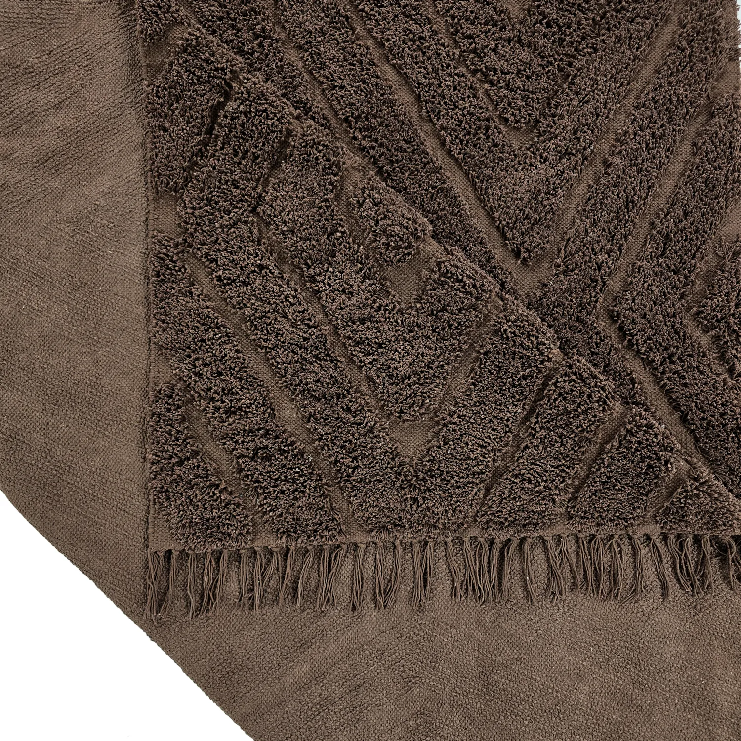 Hochflorteppiche - Amberley Natural Cotton Shaggy (braun)