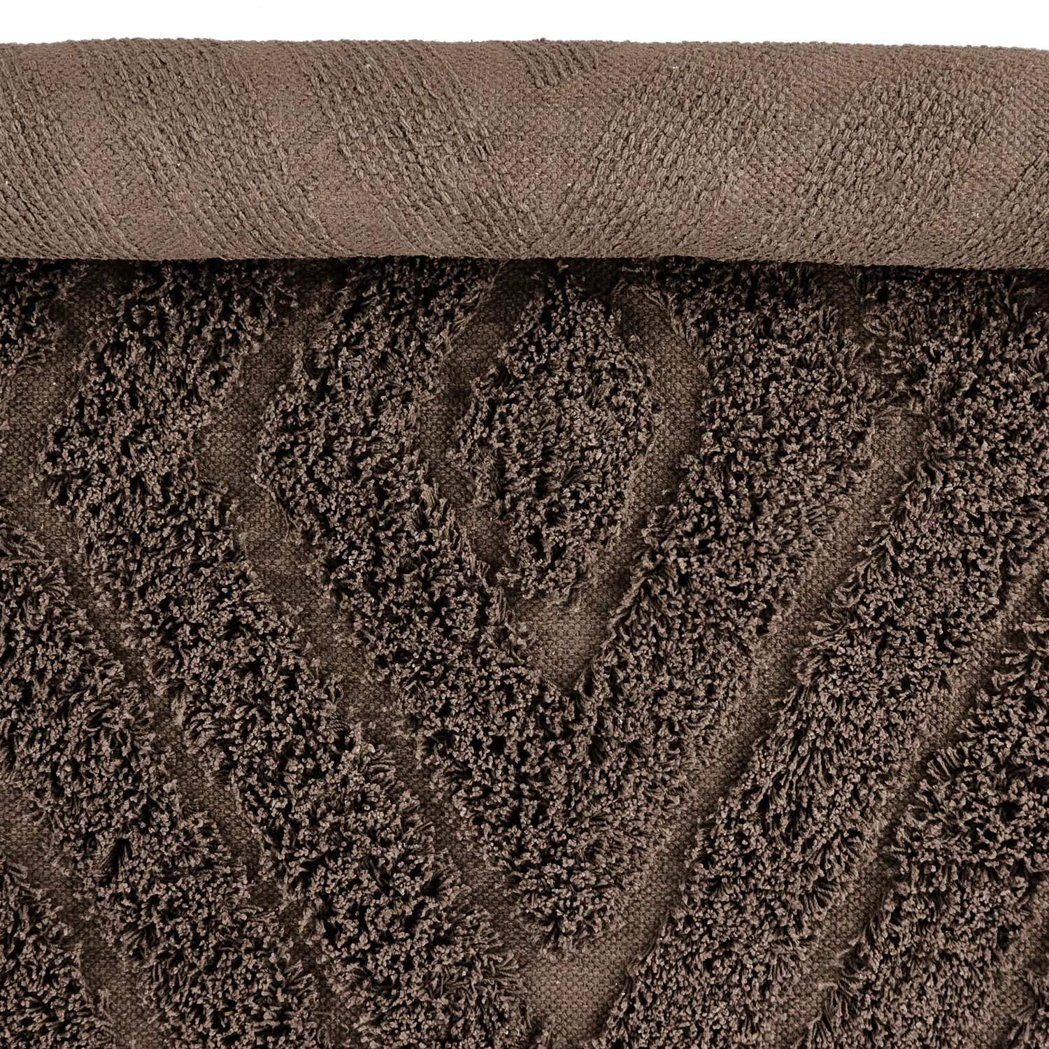 Runde Teppiche - Amberley Natural Cotton Shaggy (braun)