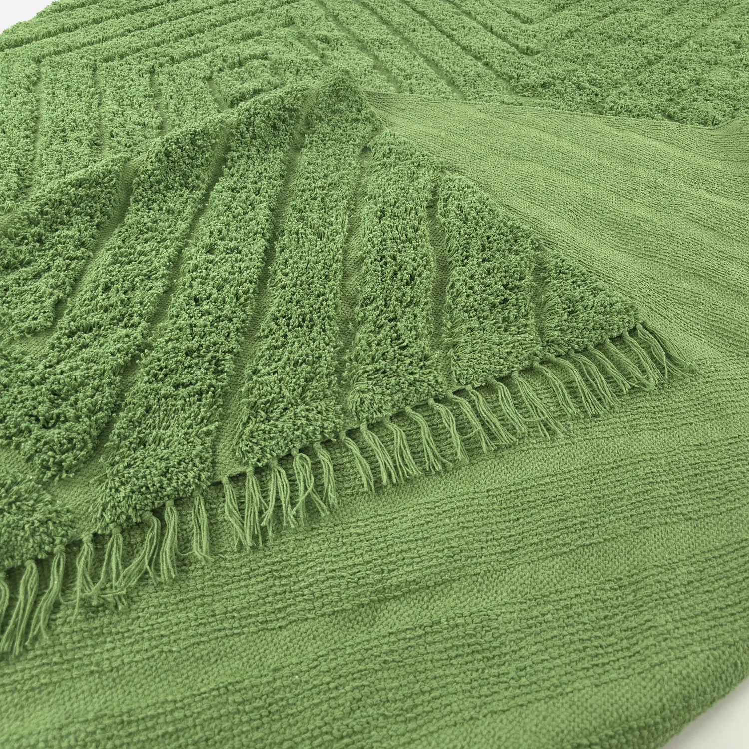 Hochflorteppiche - Amberley Natural Cotton Shaggy (grün)