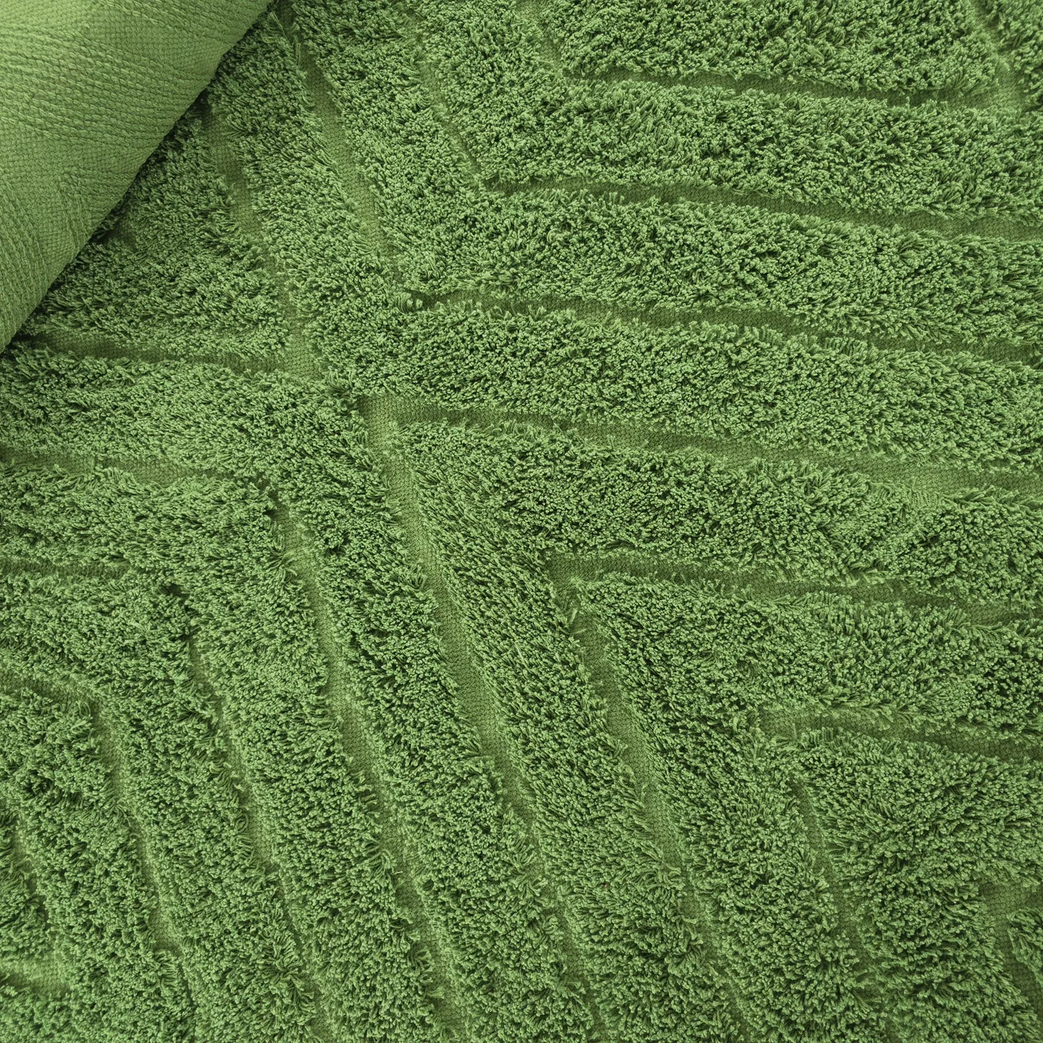 Hochflorteppiche - Amberley Natural Cotton Shaggy (grün)