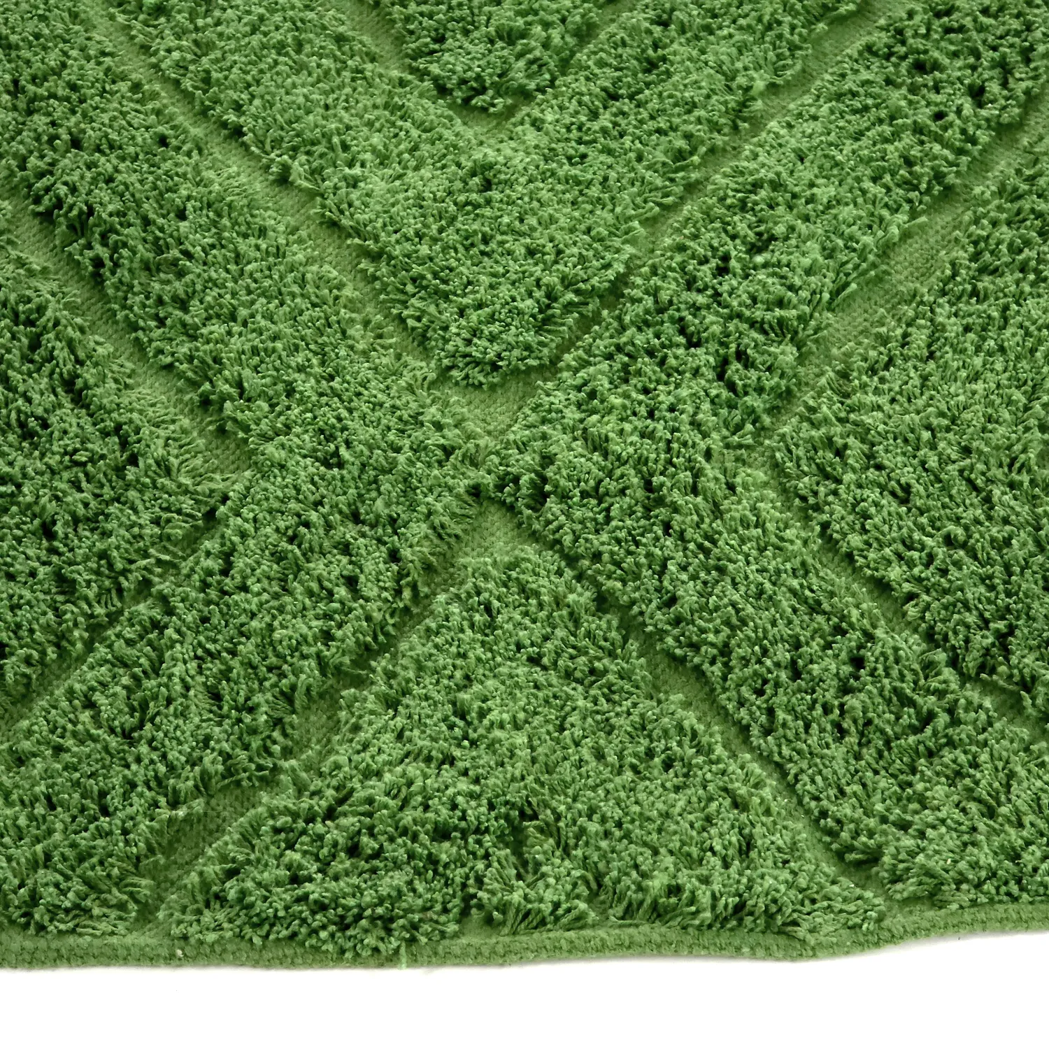 Runde Teppiche - Amberley Natural Cotton Shaggy (grün)