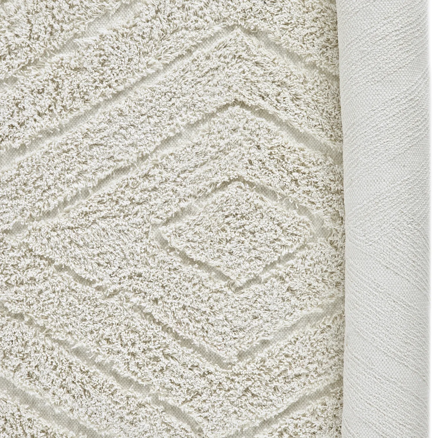 Hochflorteppiche - Amberley Natural Cotton Shaggy (cremefarben)