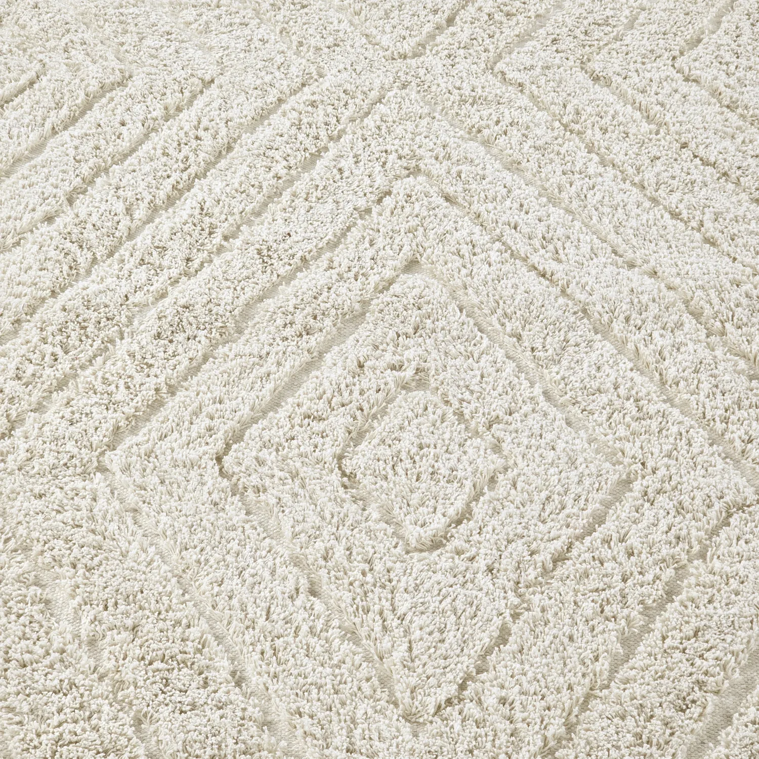 Hochflorteppiche - Amberley Natural Cotton Shaggy (cremefarben)
