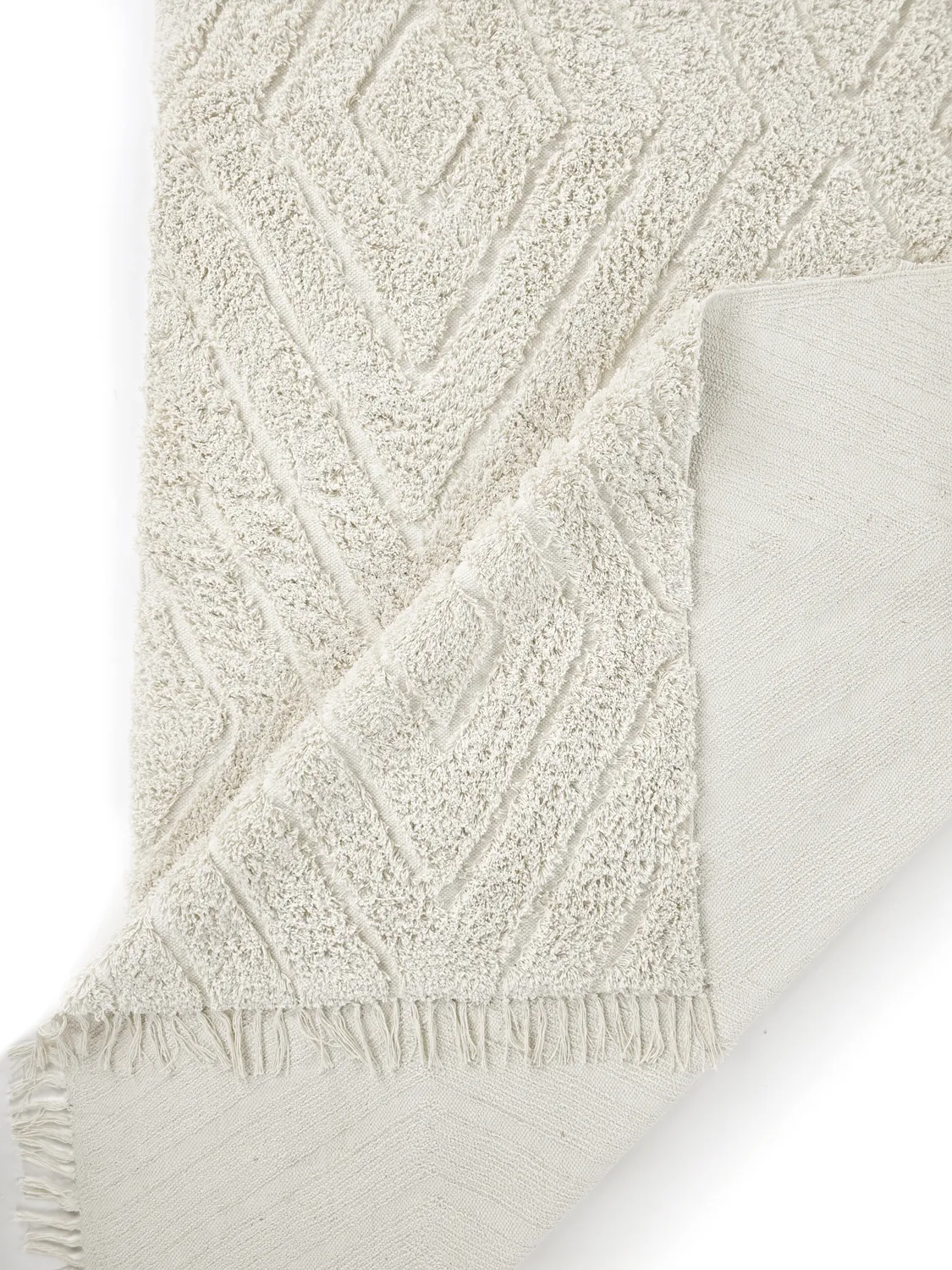 Hochflorteppiche - Amberley Natural Cotton Shaggy (cremefarben)