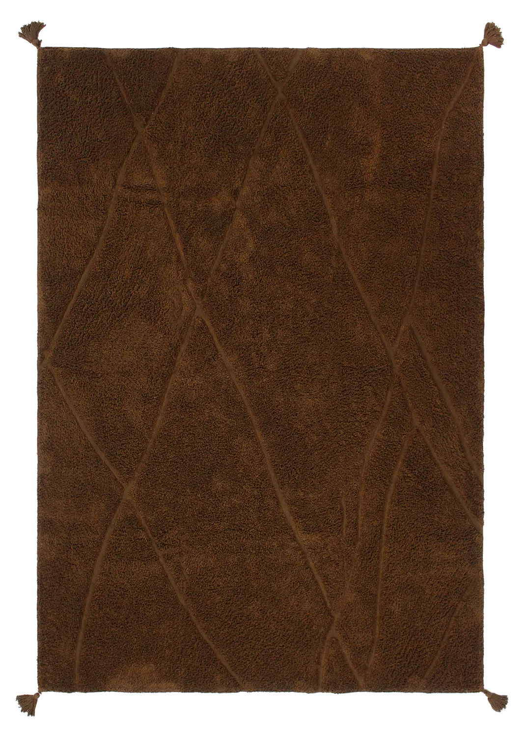 Hochflorteppiche - Andrea Natural Cotton Shaggy (braun)