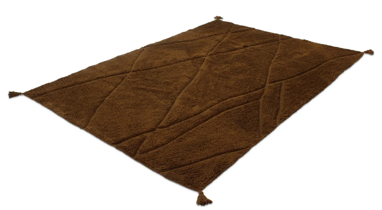 Hochflorteppiche - Andrea Natural Cotton Shaggy (braun)