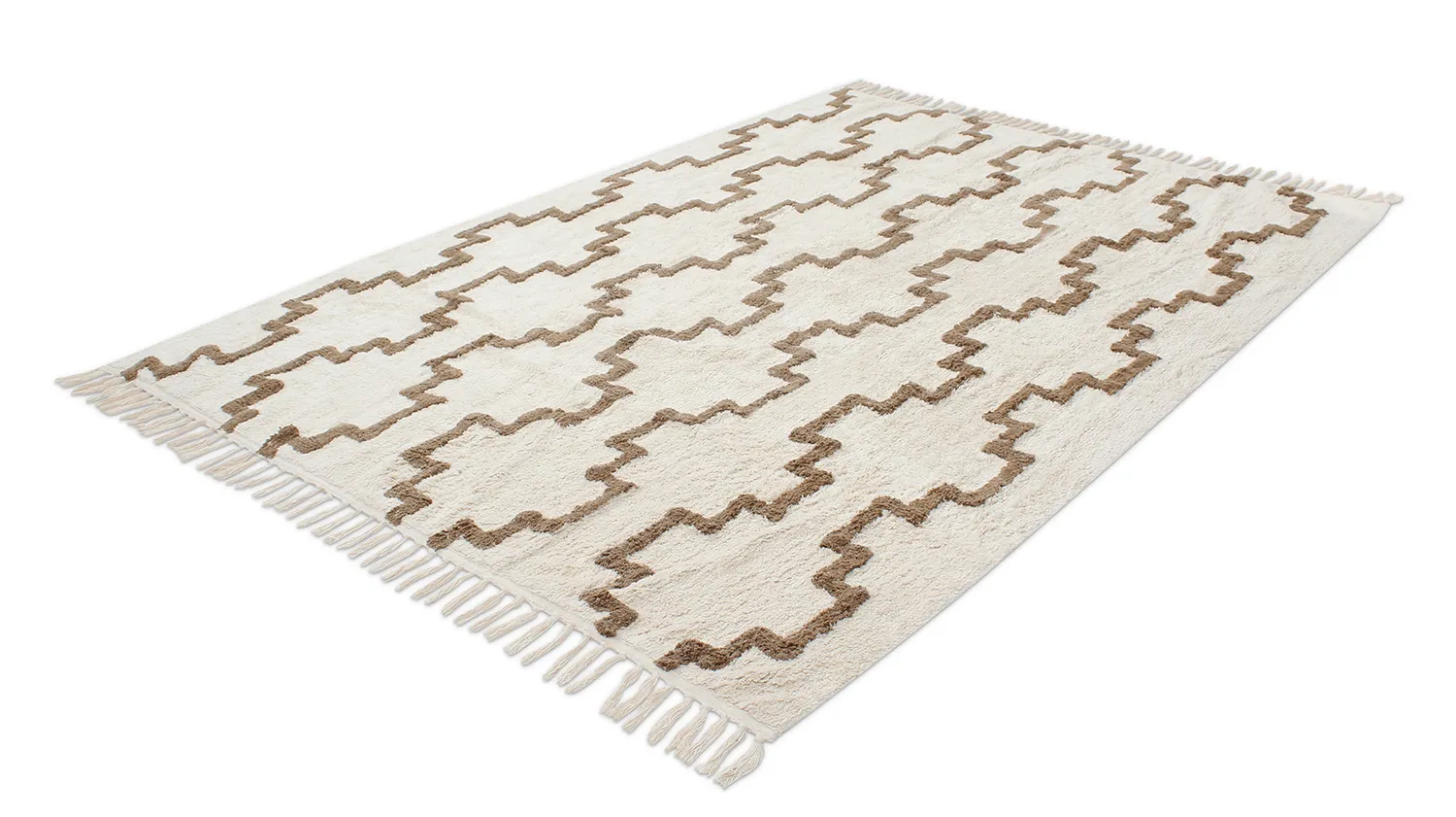 Hochflorteppiche - Arlon Natural Cotton Shaggy (beige)