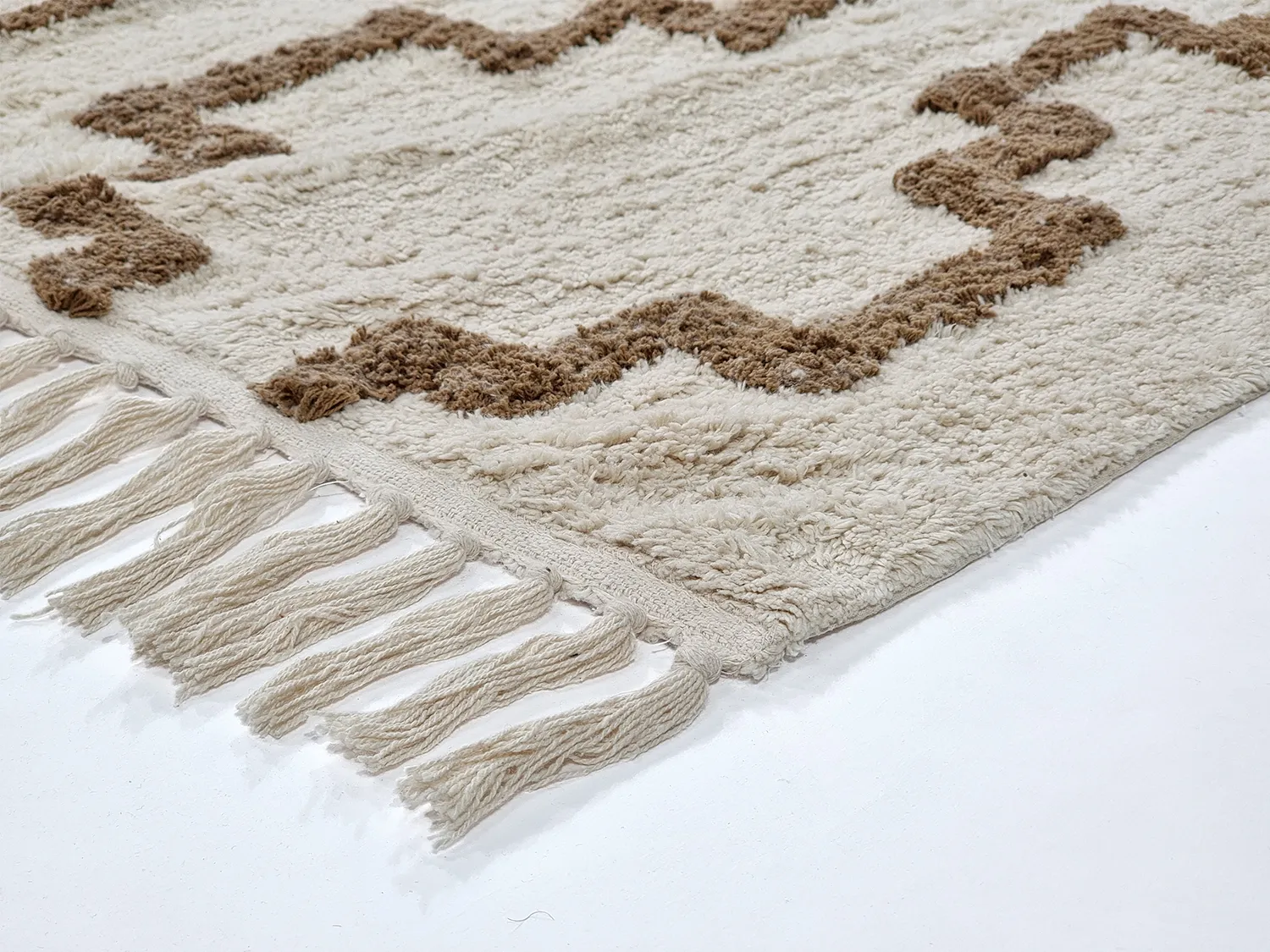 Hochflorteppiche - Arlon Natural Cotton Shaggy (beige)