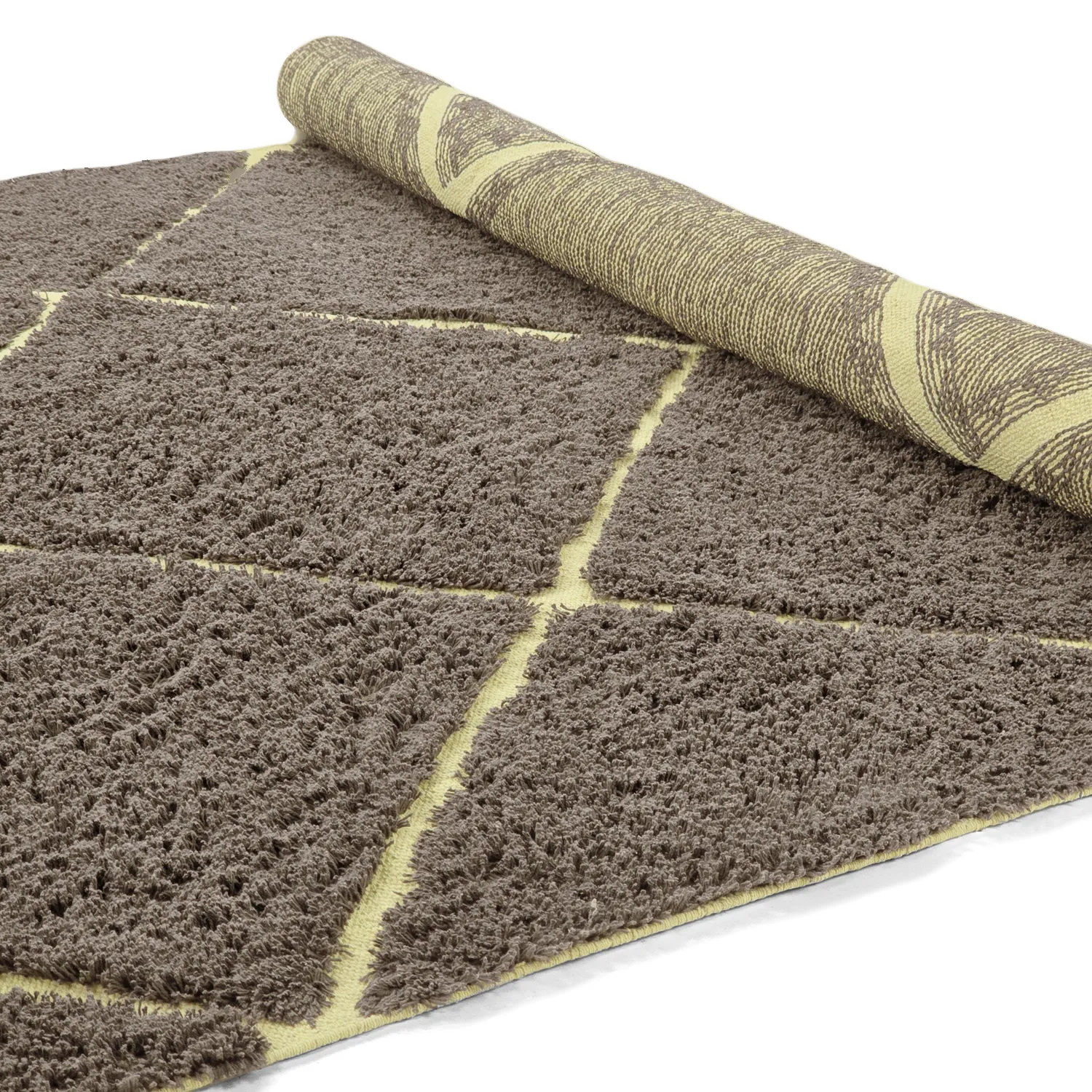 Hochflorteppiche - Bellevue Natural Cotton Shaggy (braun/gelb)