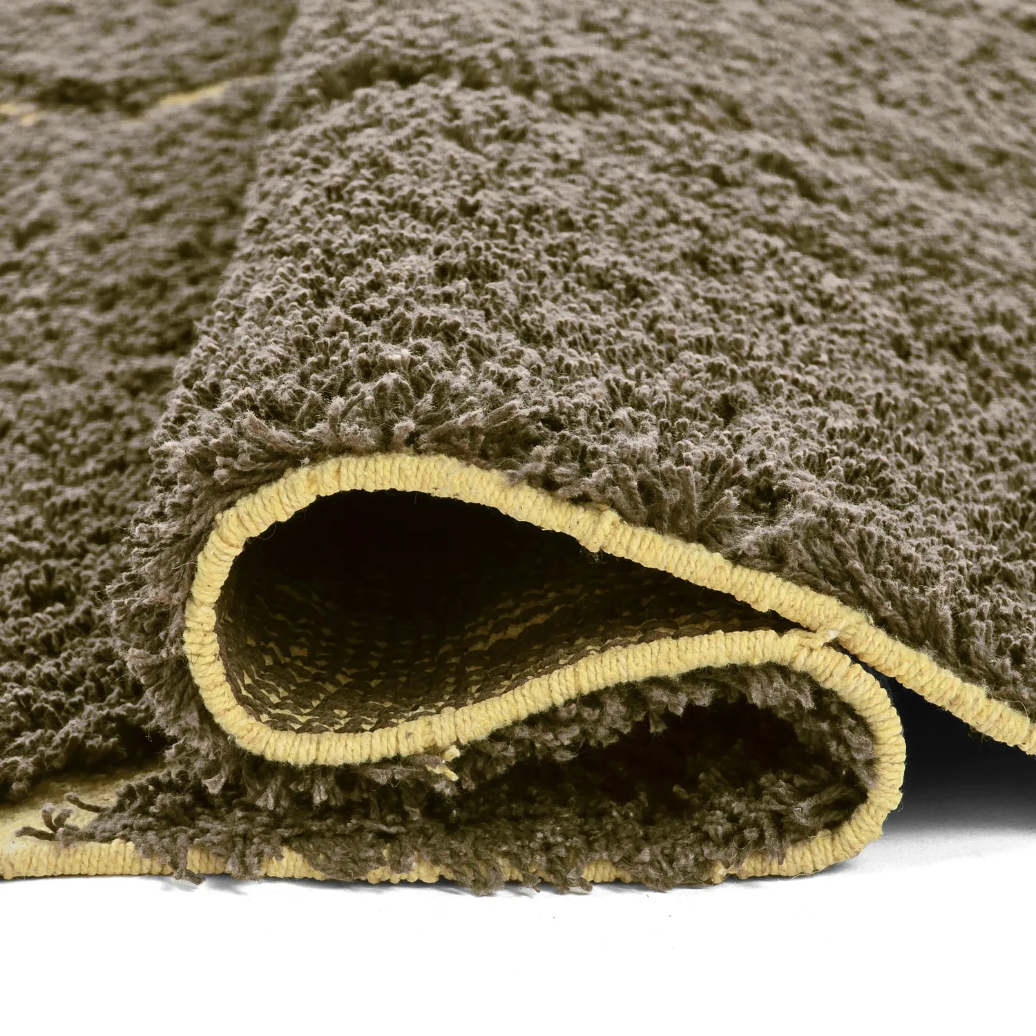 Hochflorteppiche - Bellevue Natural Cotton Shaggy (braun/gelb)