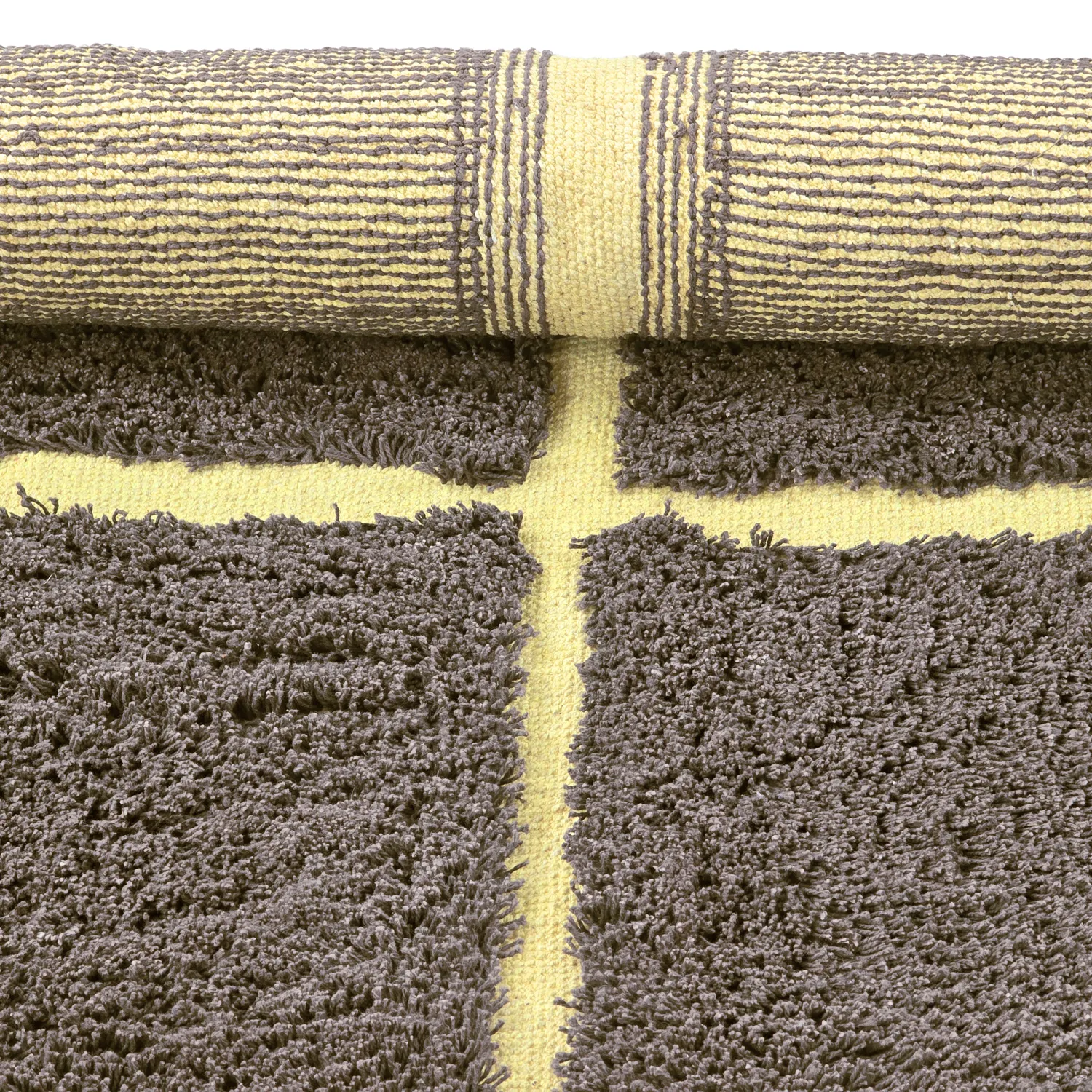 Runde Teppiche - Bellevue Natural Cotton Shaggy (braun/gelb)
