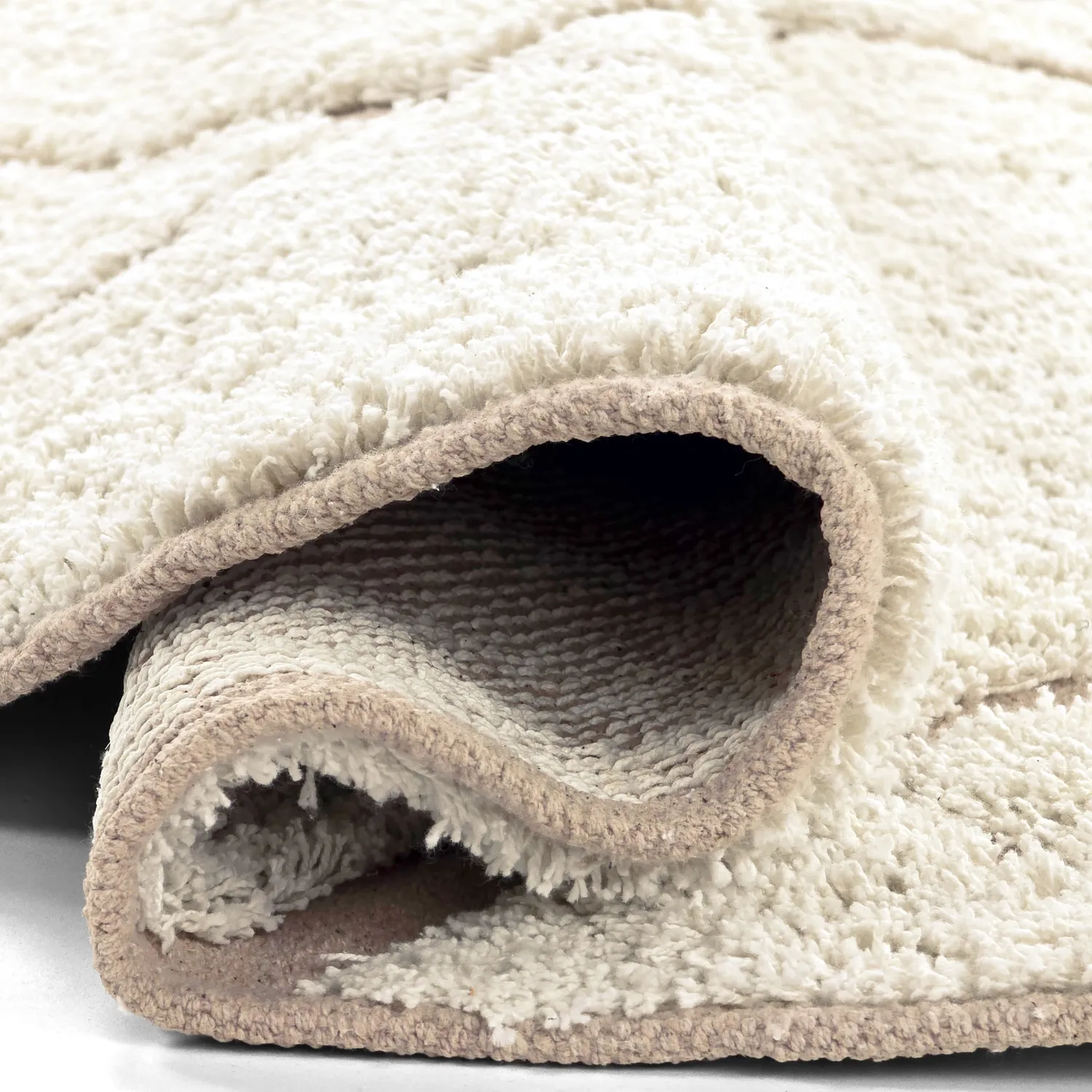Runde Teppiche - Bellevue Natural Cotton Shaggy (cremefarben/beige)