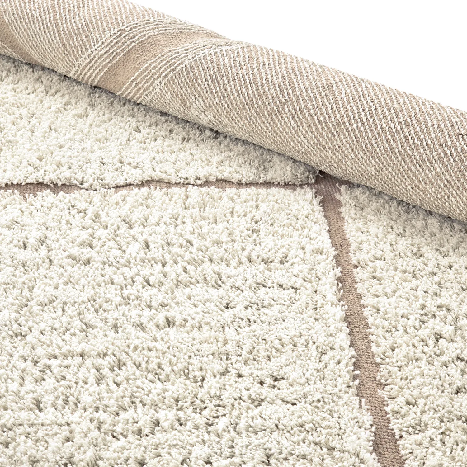 Runde Teppiche - Bellevue Natural Cotton Shaggy (cremefarben/beige)
