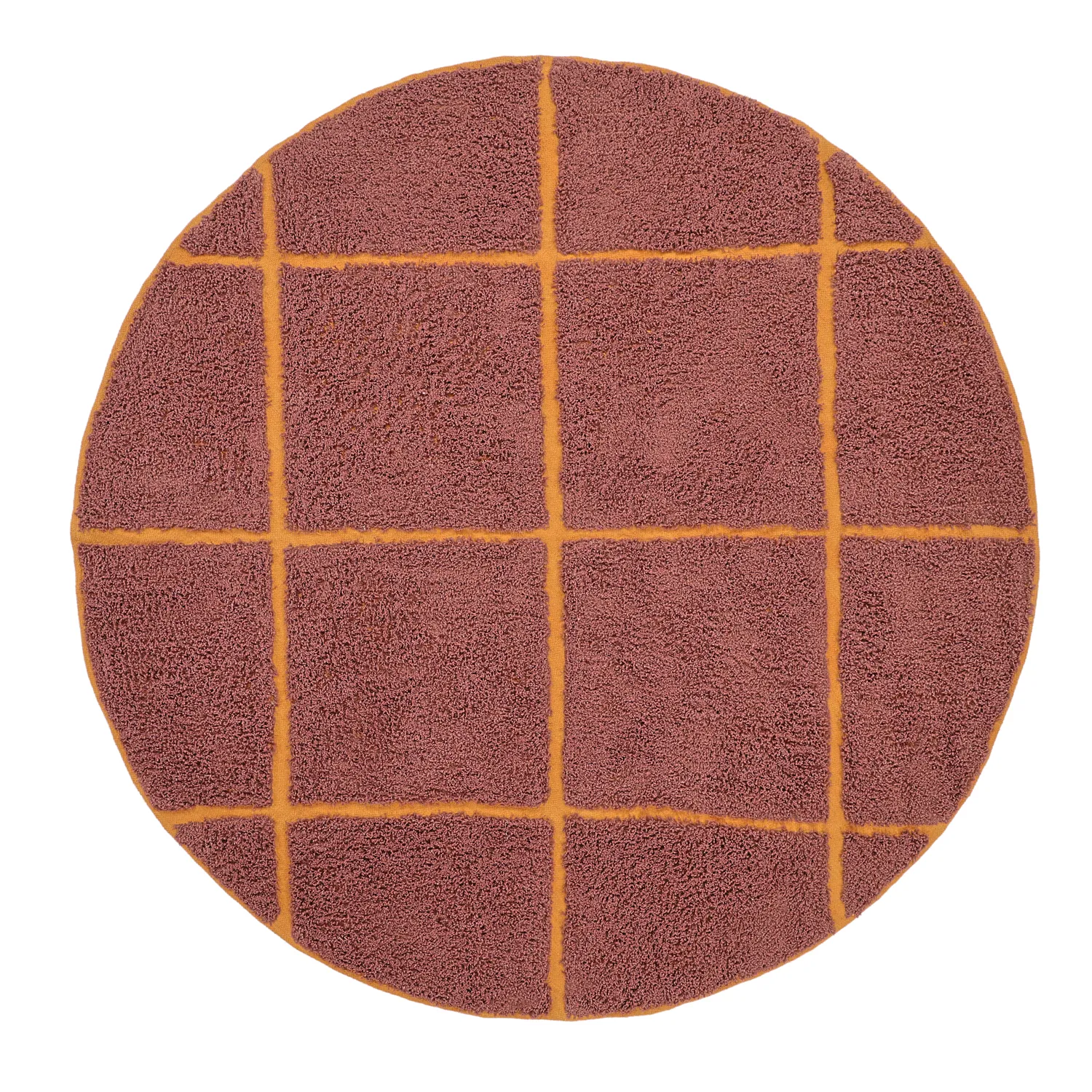 Runde Teppiche - Bellevue Natural Cotton Shaggy (rot/orange)