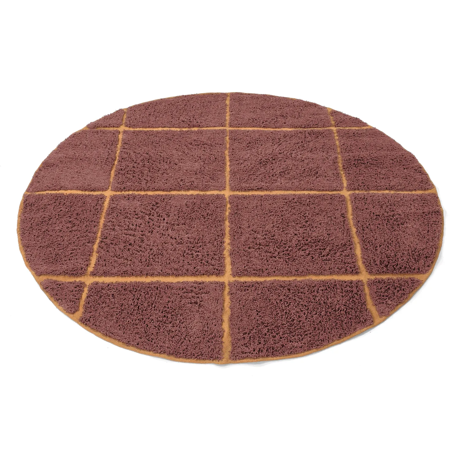Runde Teppiche - Bellevue Natural Cotton Shaggy (rot/orange)